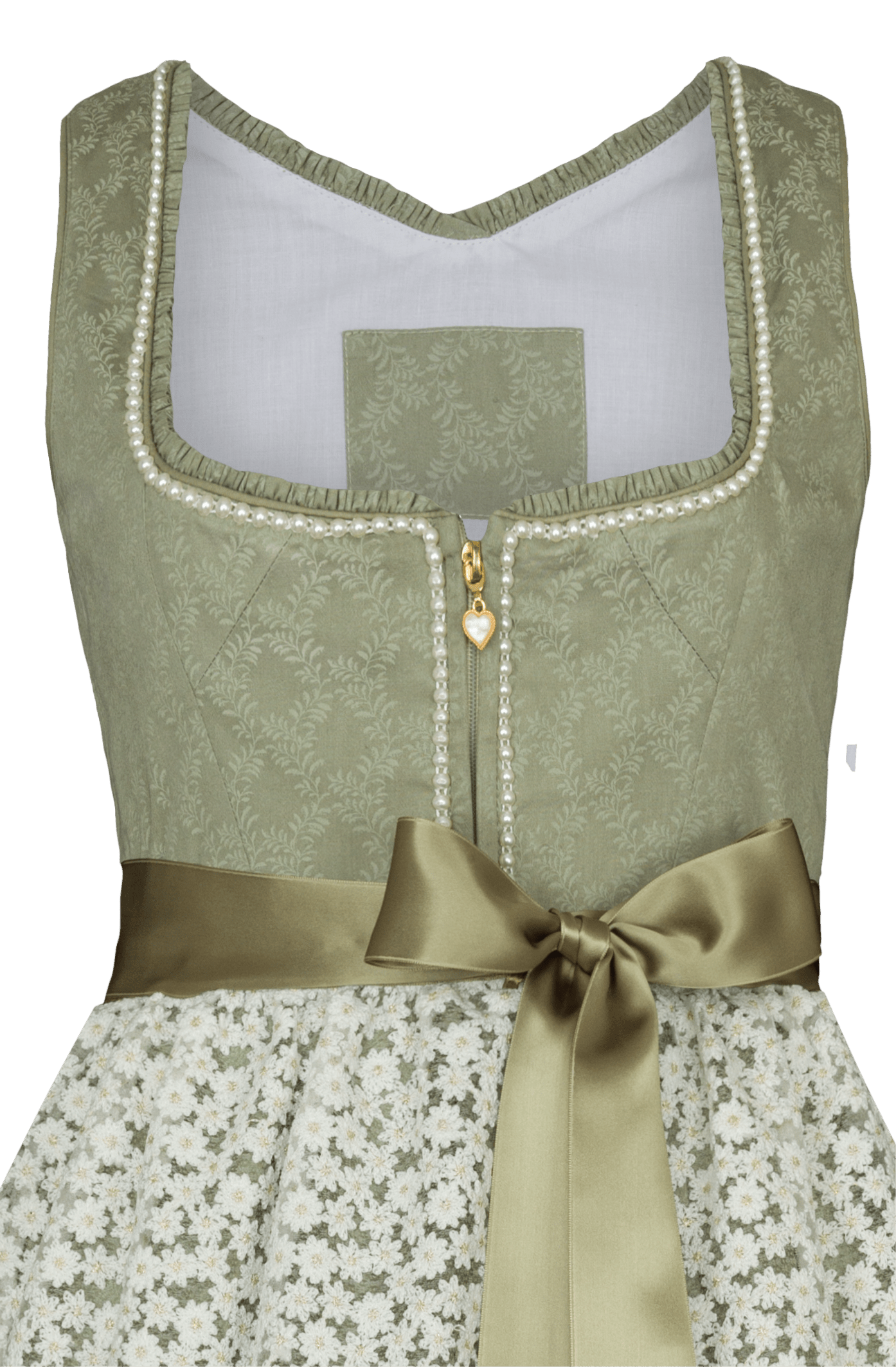 Dirndl Alpenfee, Amy, Pistazie, Midi 70 cm Dirndl Alpenfee