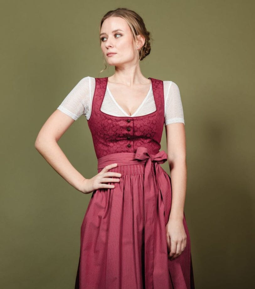 Dirndl Alpenfee, Elisa rot 70 cm, Große Größen Dirndl Alpenfee