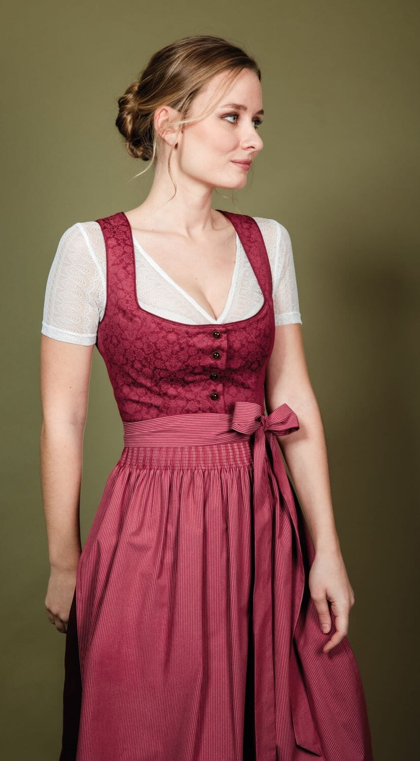 Dirndl Alpenfee, Elisa rot 70 cm, Große Größen Dirndl Alpenfee