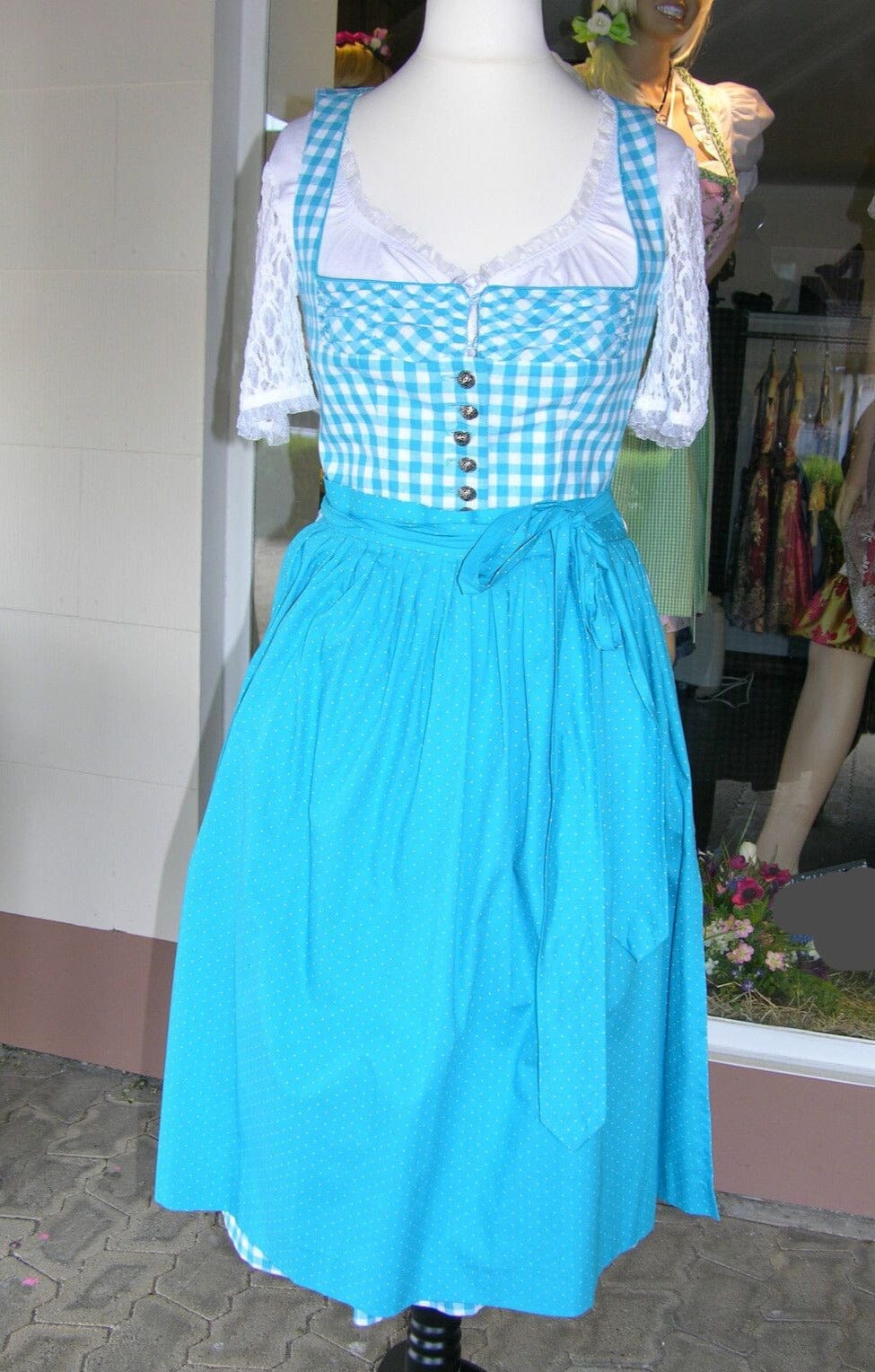 Dirndl Berwin & Wolff, hellblau, Midi 60 cm Dirndl Berwin&Wolff