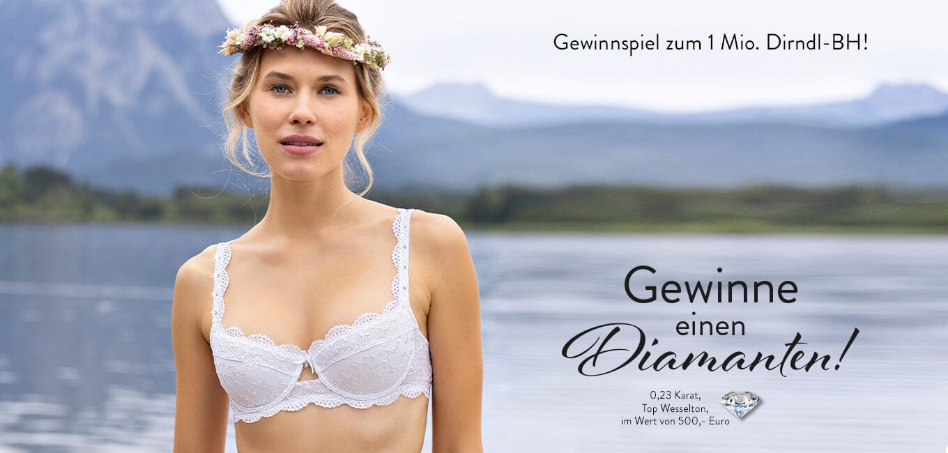 Dirndl BH, Nina von C., weiß, Push up mit Swarovski BH Nina von C.