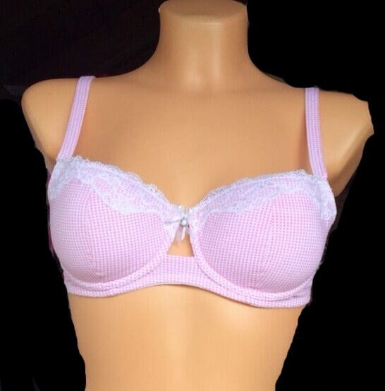 Dirndl BH, Nina von C., weiß/rosa kariert, Push up BH Nina von C.