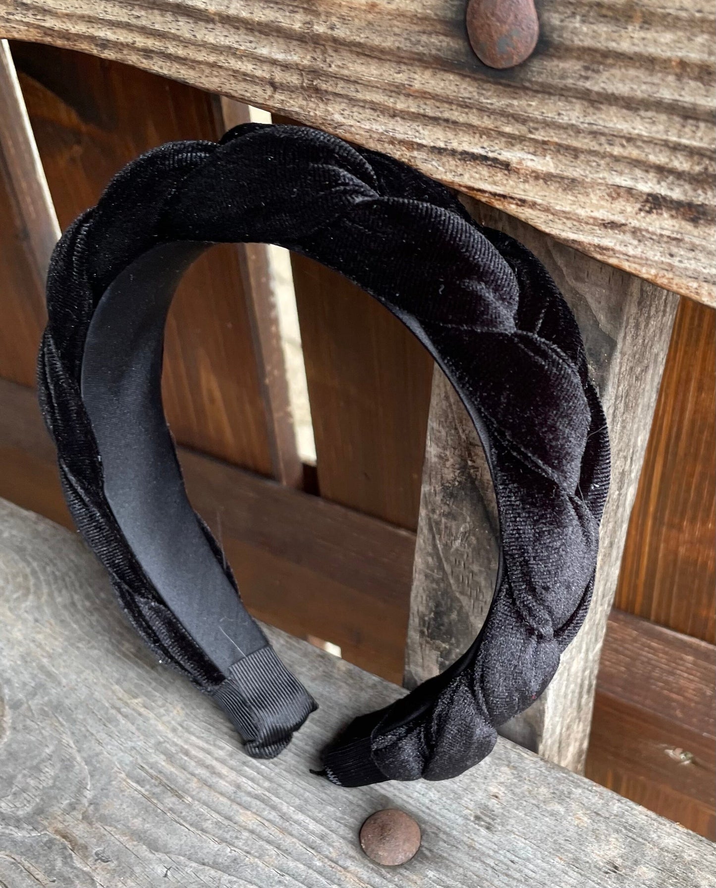 Dirndl Haarreifen Samt, bordeaux, schwarz, glitzer Haarschmuck Eigenmarke