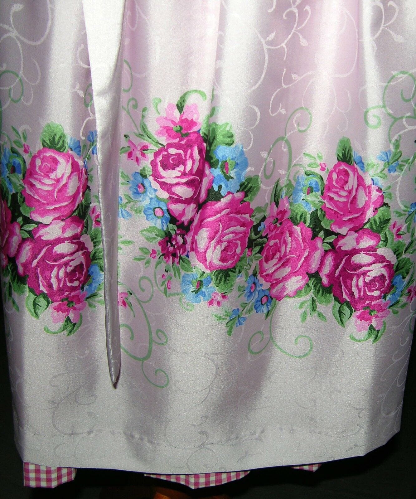 Dirndl Hammerschmid, Midi 70 cm, pink/weiß kariert Dirndl Hammerschmid
