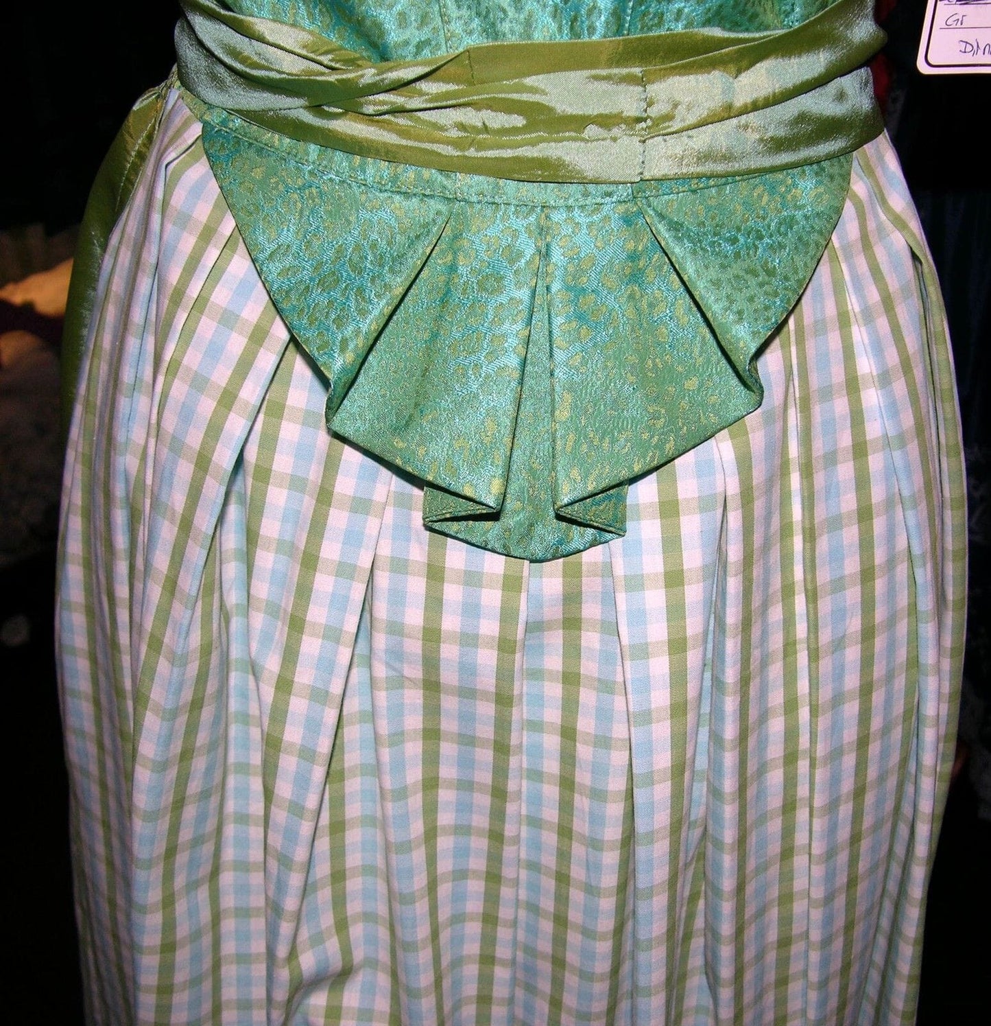 Dirndl Hammerschmid, Midi, grün/türkis kariert, 70 cm Dirndl Hammerschmid