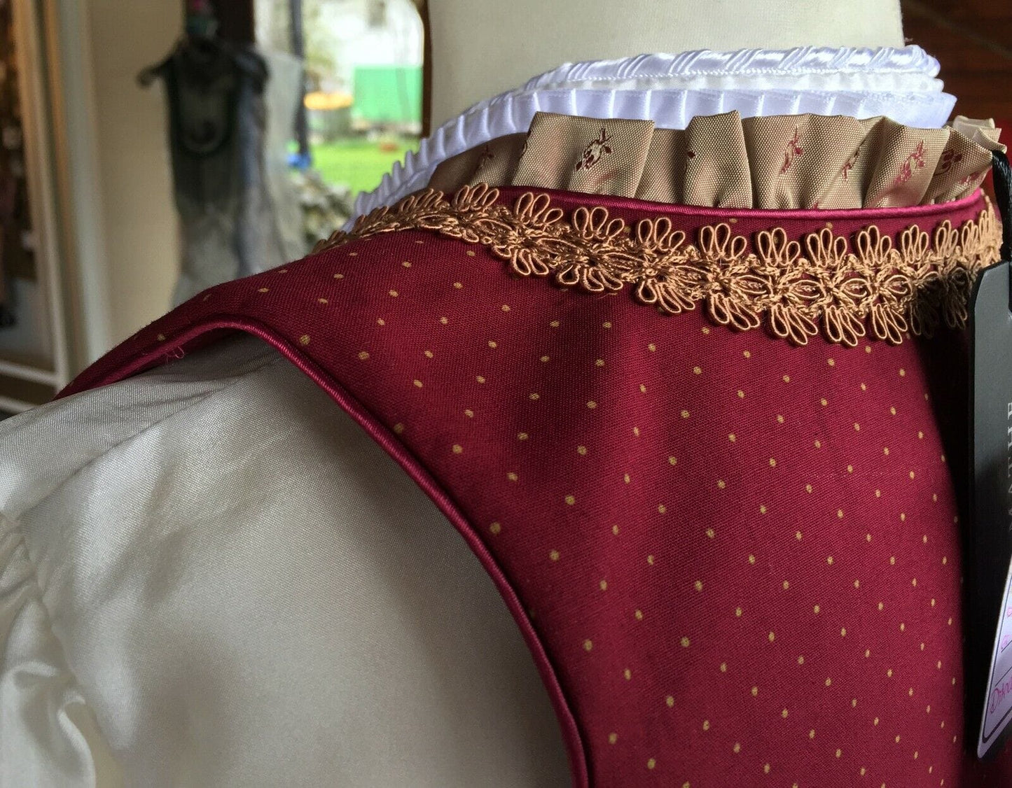 Dirndl Kinga Mathe, Mareen, bordeaux, rot, Midi 70 cm, Gr. 44 Dirndl Kinga Mathe