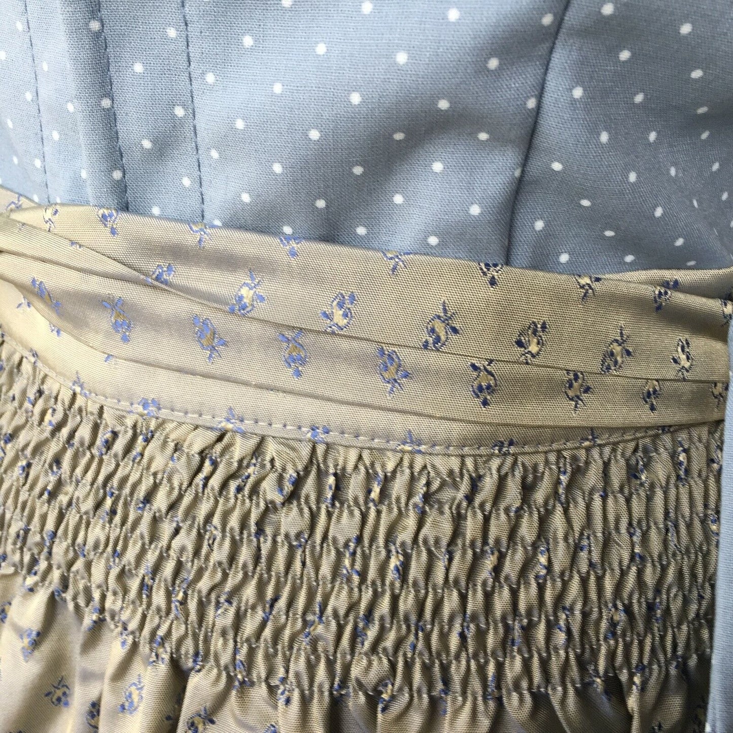 Dirndl Kinga Mathe, Mareen, hellblau, ecru Midi 70 cm Dirndl Kinga Mathe