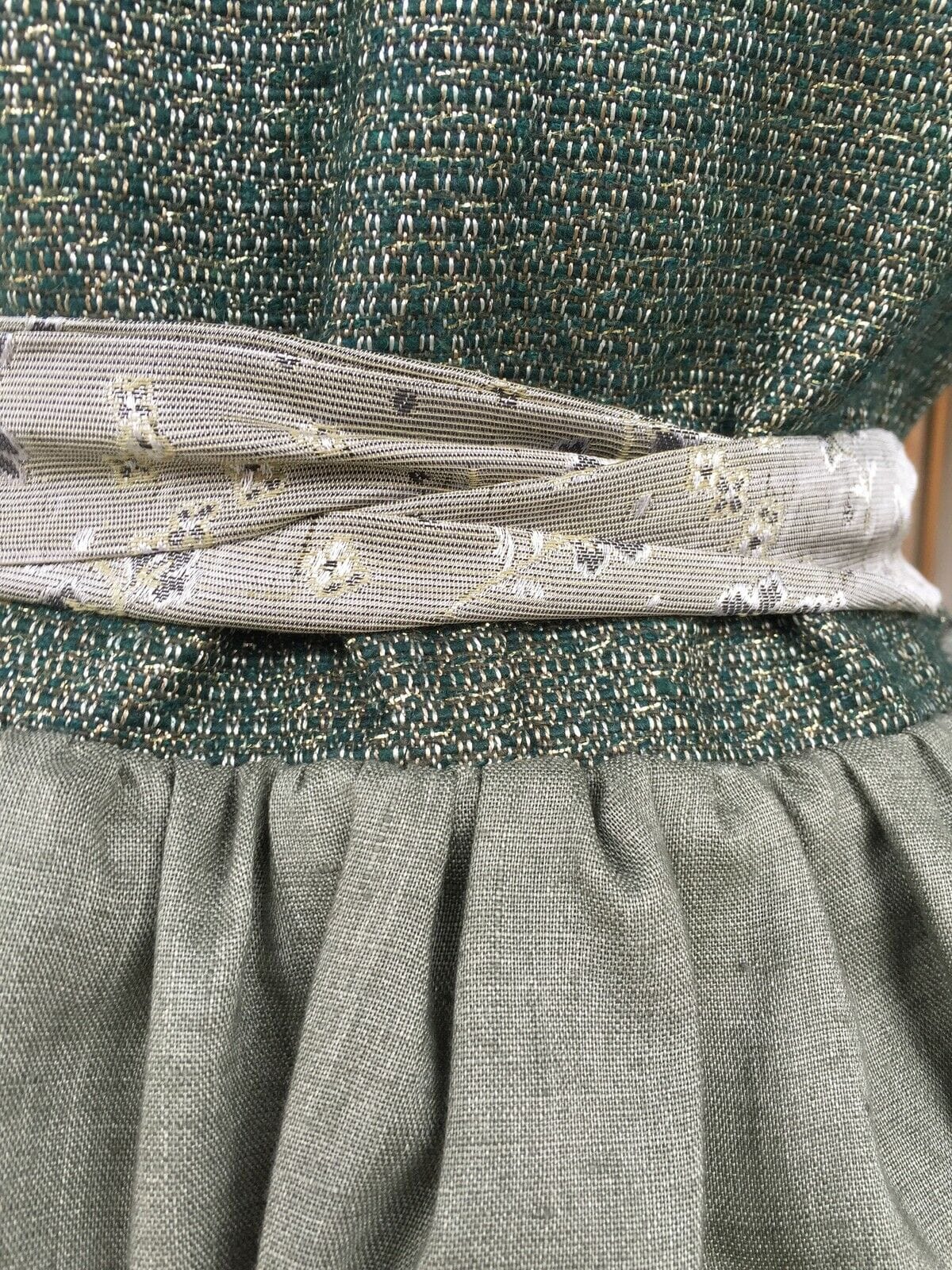 Dirndl Kinga Mathe, Michelle, grün, gold, natur, Midi 70 cm Dirndl Kinga Mathe