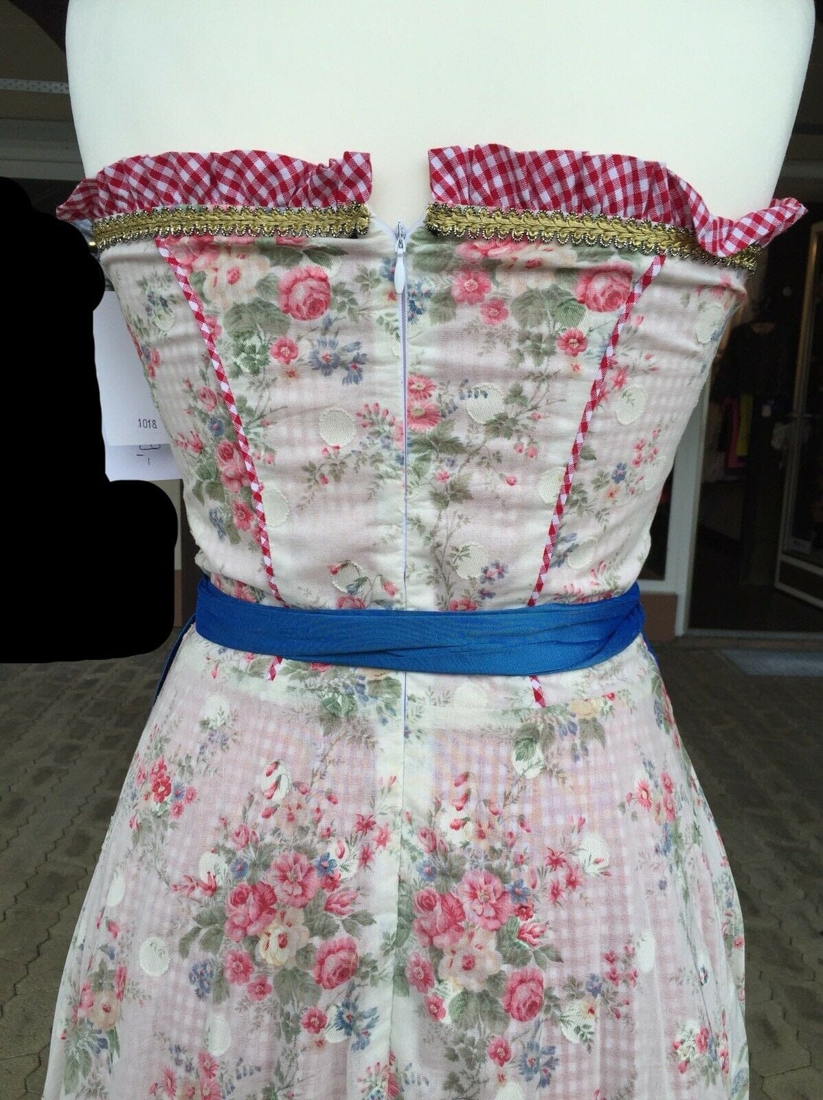 Dirndl Kleid, Bandeau, Ellersdorfer, hell, rot, Midi Dirndl Ellersdorfer