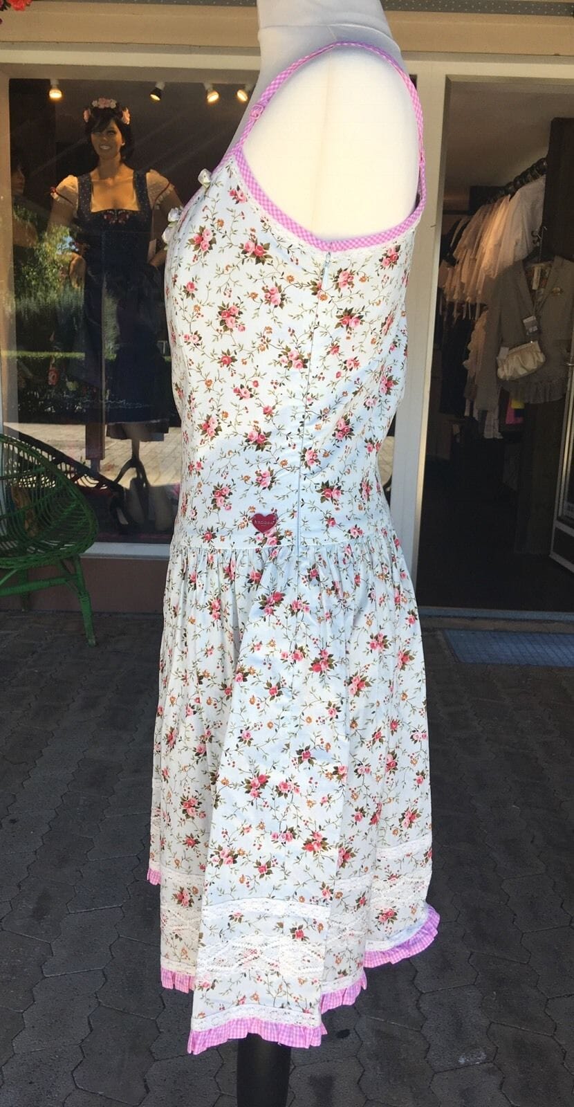 Dirndl Kleid, Krüger Madl, Madrid, Midi 60 cm, geblümt, Gr. 34 Dirndl Krüger