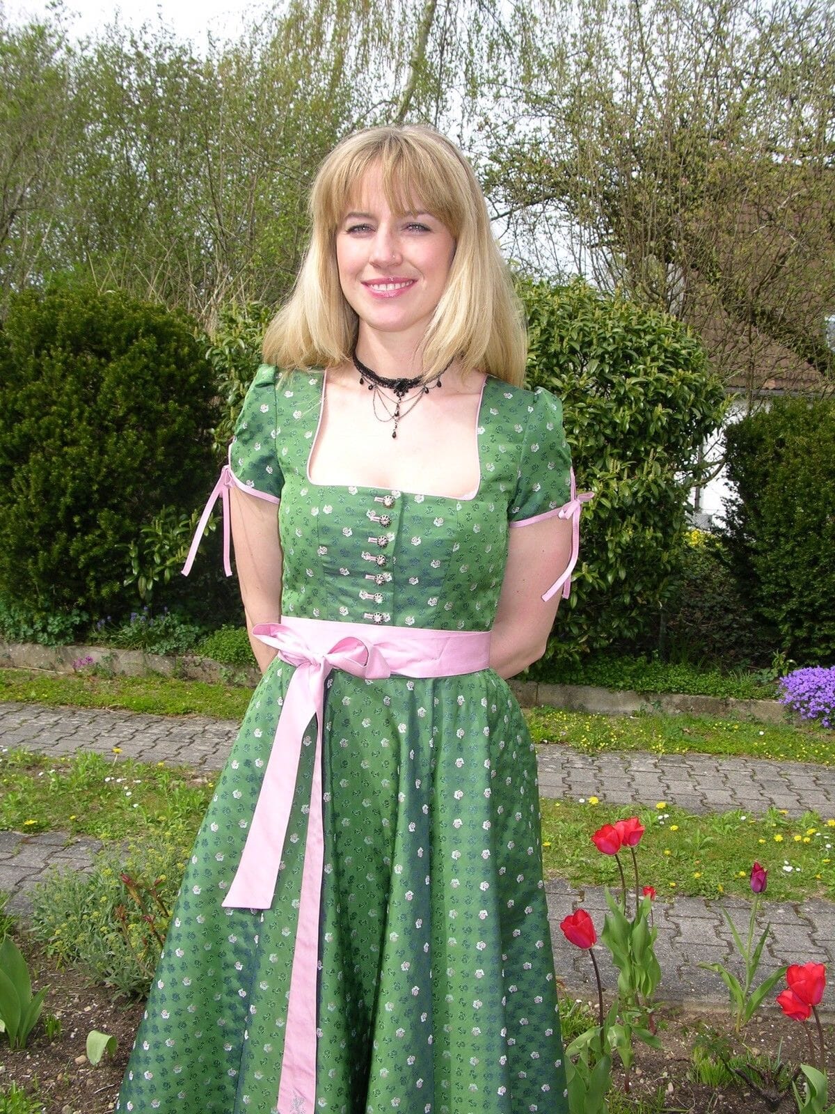 Dirndl Kleid Sportalm, Isadora, grün, Midi 70 cm Dirndl Sportalm