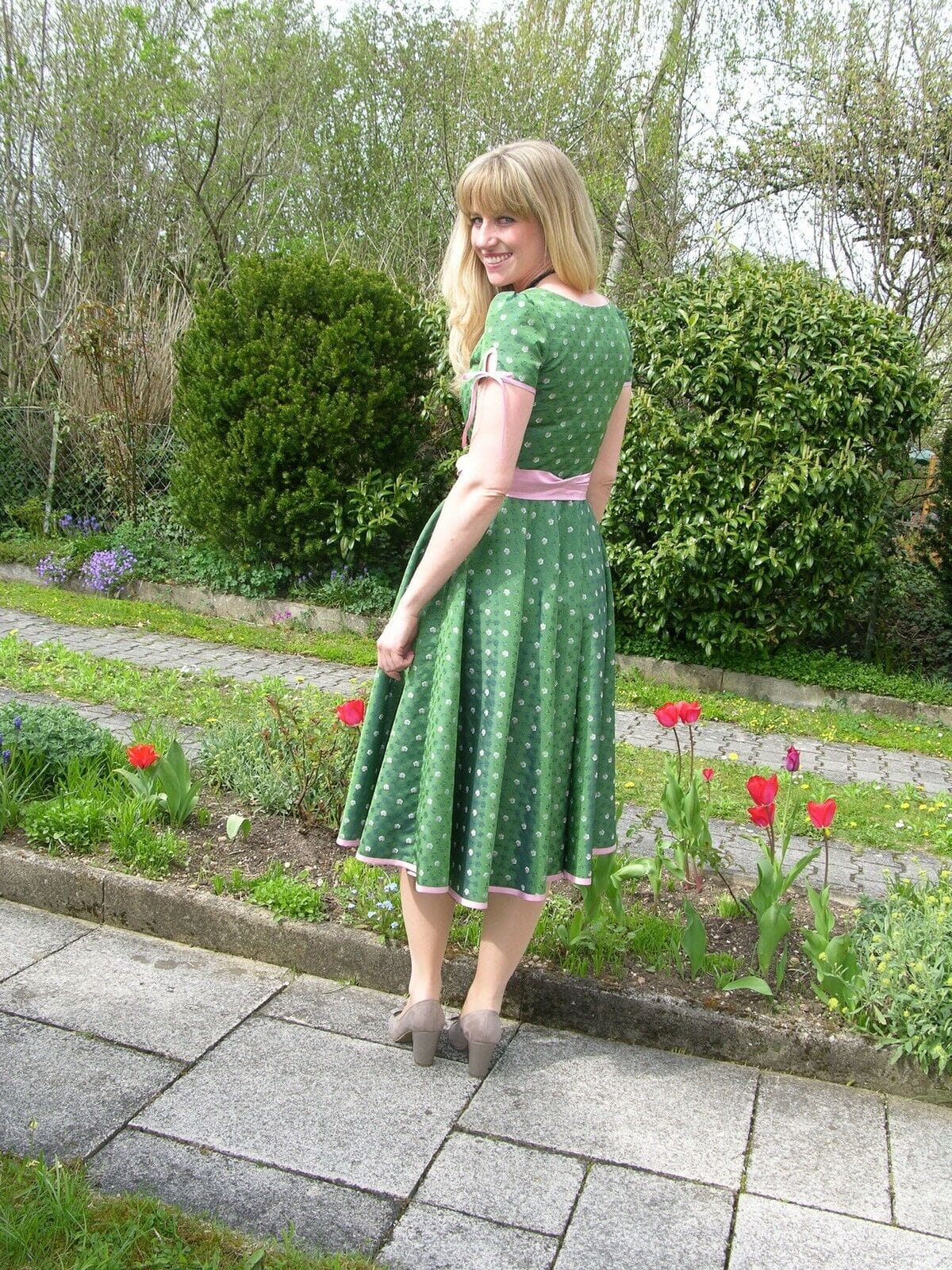 Dirndl Kleid Sportalm, Isadora, grün, Midi 70 cm Dirndl Sportalm