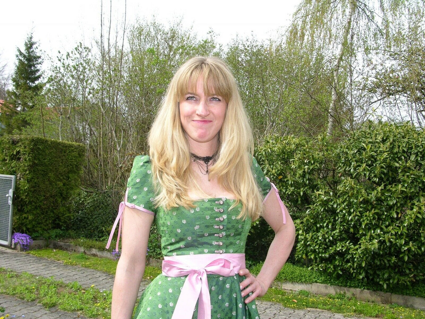 Dirndl Kleid Sportalm, Isadora, grün, Midi 70 cm Dirndl Sportalm