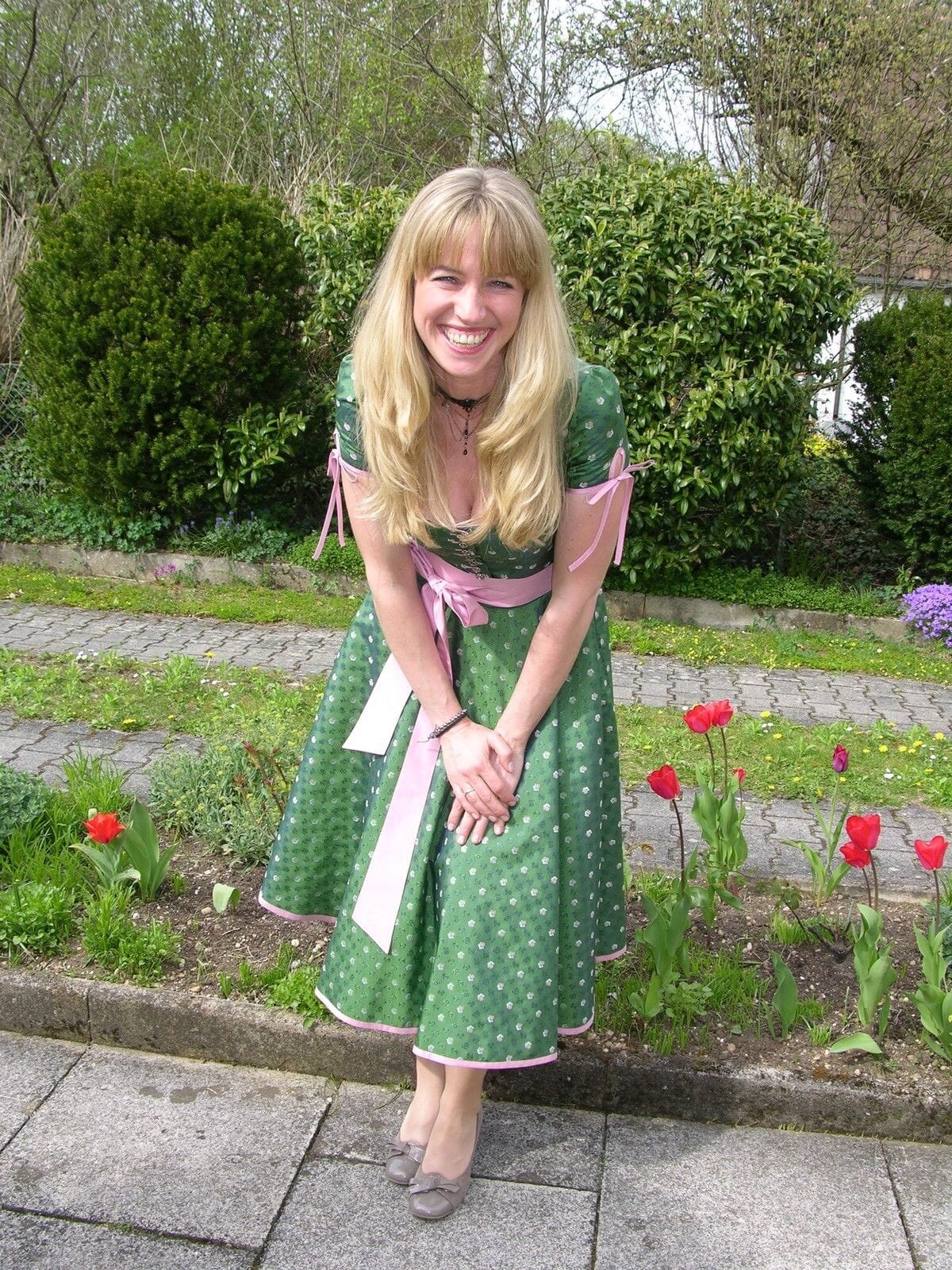 Dirndl Kleid Sportalm, Isadora, grün, Midi 70 cm Dirndl Sportalm