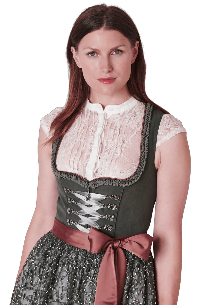 Dirndl Krüger Collection 70 cm, Estelle, grün, rost, Gr. 36 Dirndl Krüger