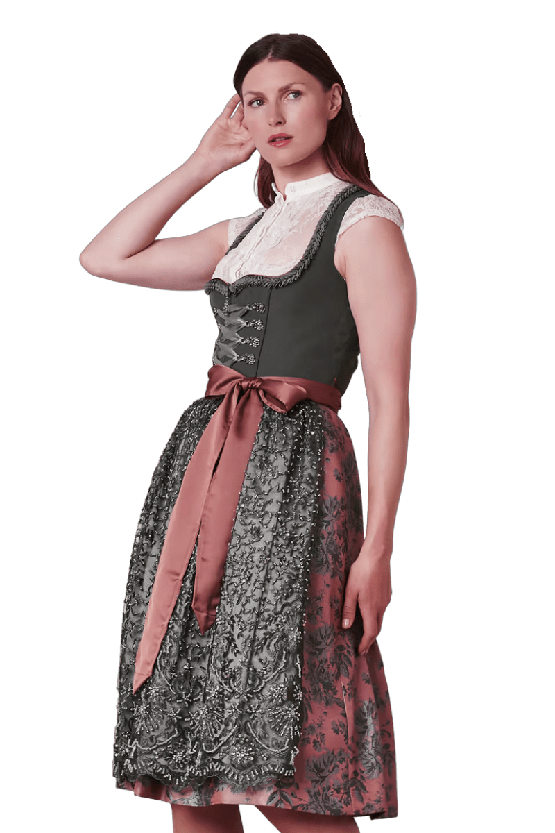 Dirndl Krüger Collection 70 cm, Estelle, grün, rost, Gr. 36 Dirndl Krüger