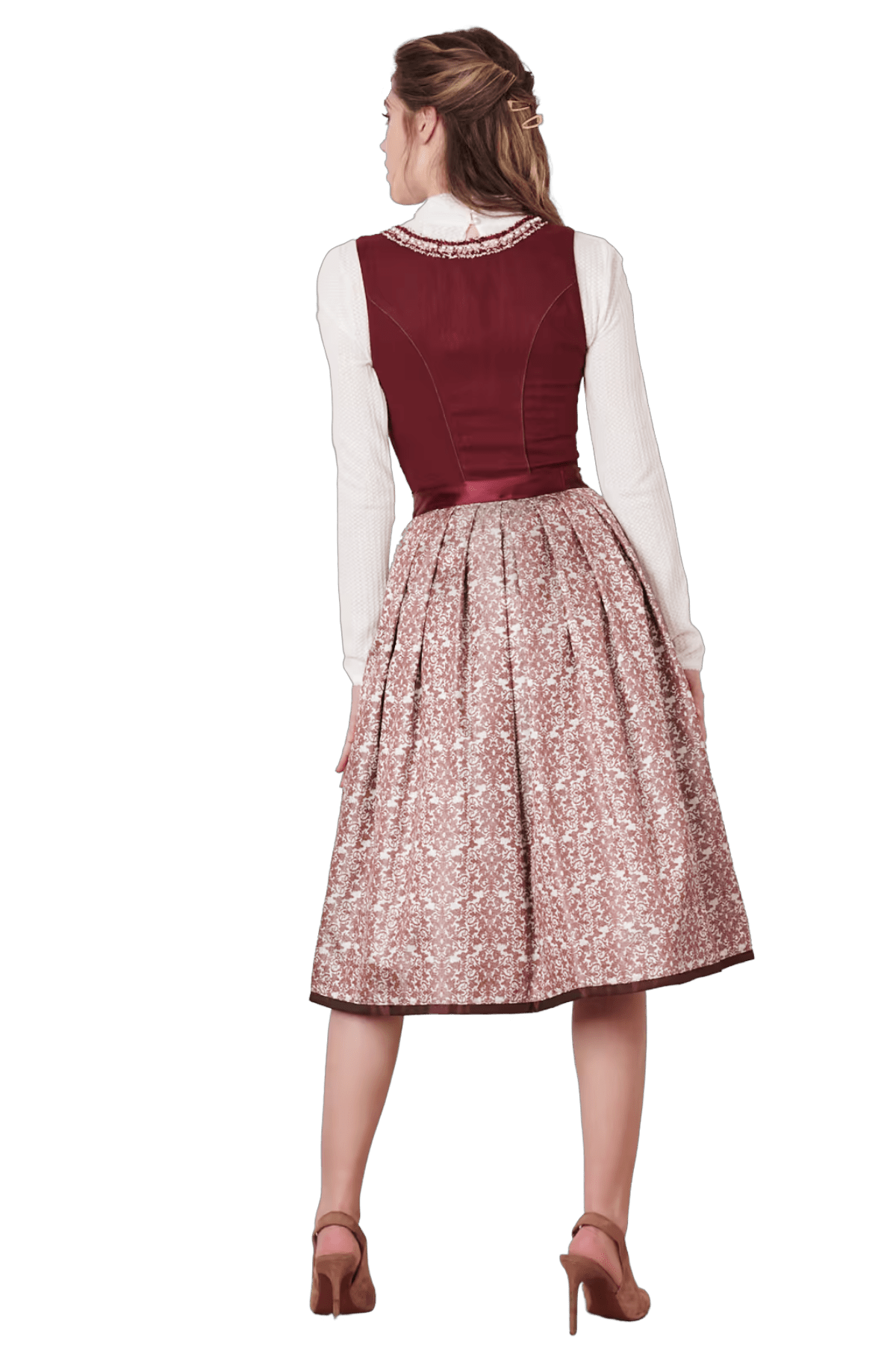 Dirndl Krüger Collection, Berna, Midi 70 cm, bordeaux, rot Dirndl Krüger