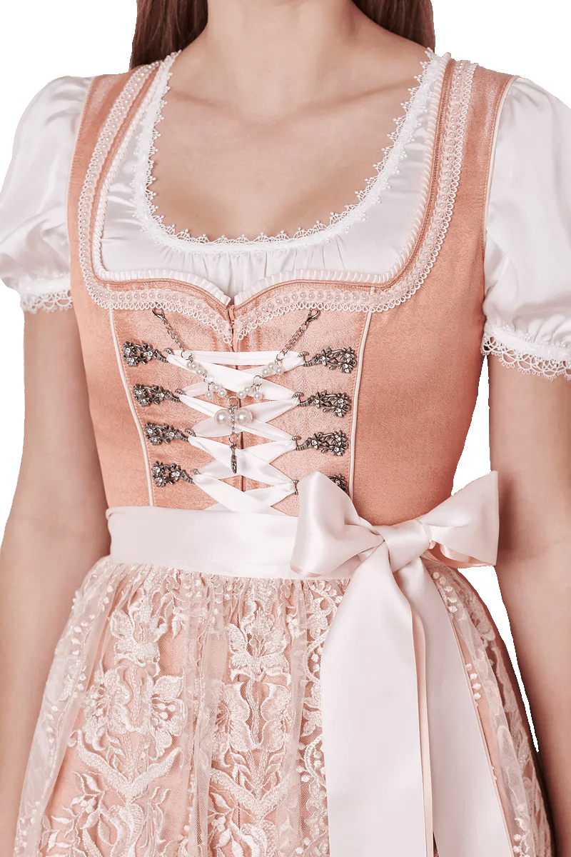 Dirndl Krüger Collection, Midi 70 cm, Mathea apricot, lachs Dirndl Krüger