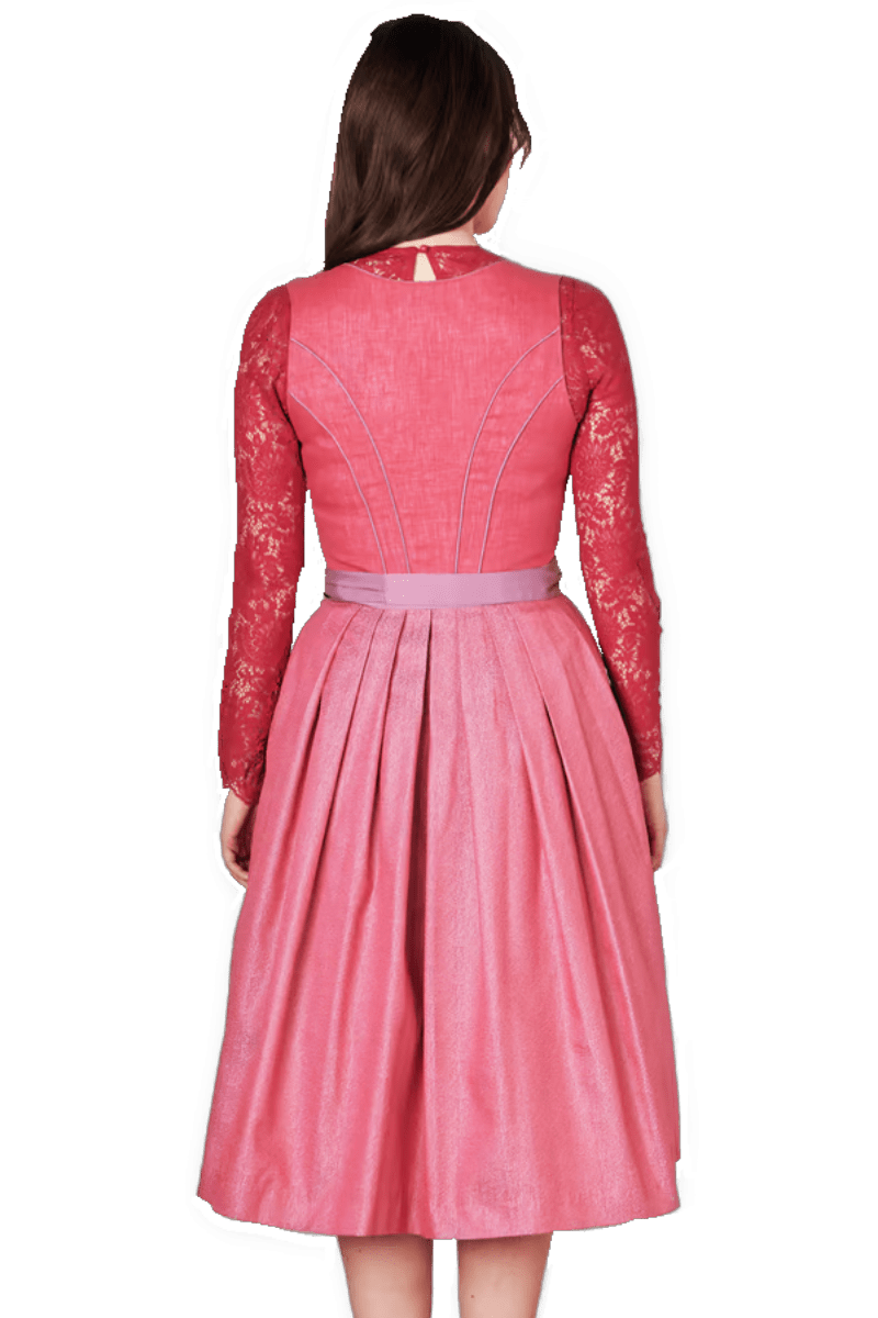 Dirndl Krüger Collections, Amandine, 70 cm, rot rosa Dirndl Krüger