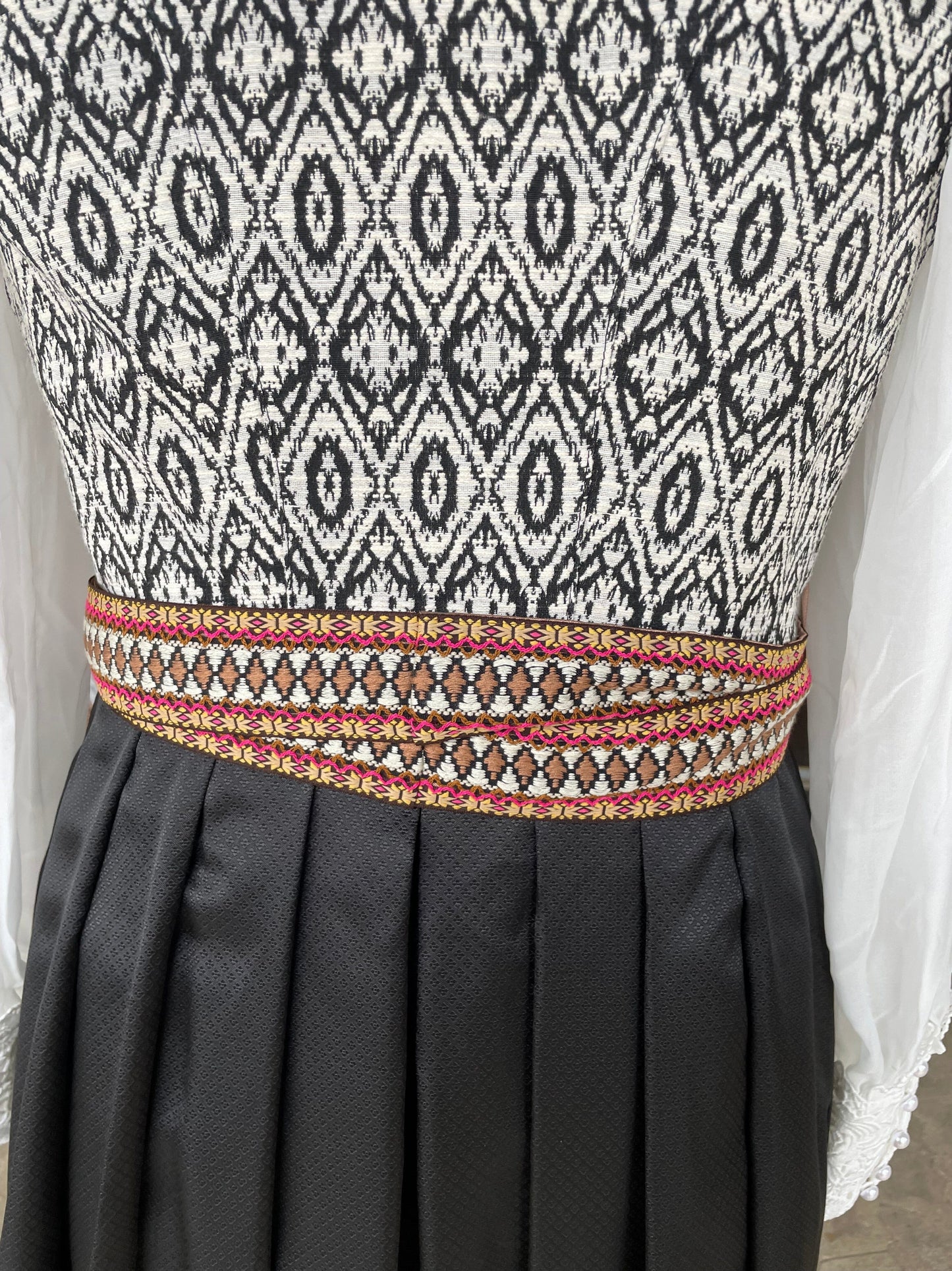 Dirndl Krüger Collections, Euphemina 70cm, schwarz, lachs, Kupfer Dirndl Krüger