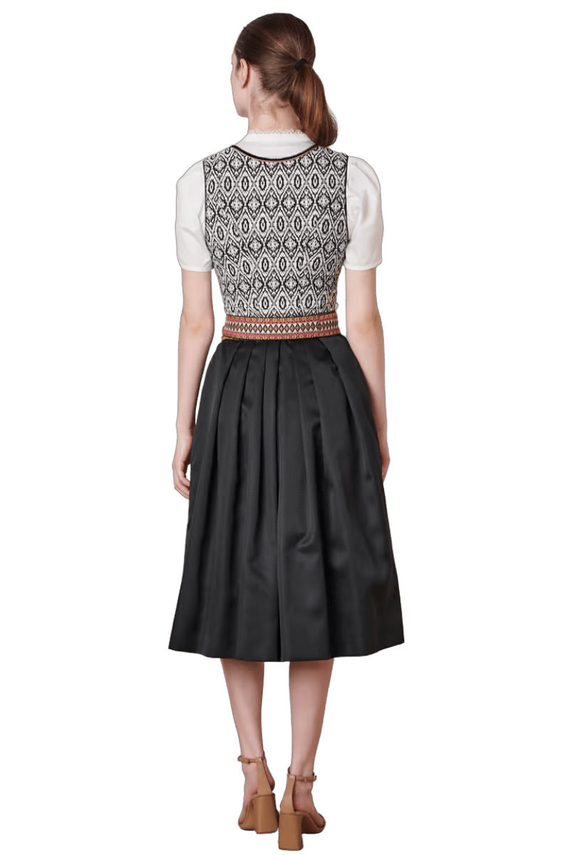 Dirndl Krüger Collections, Euphemina 70cm, schwarz, lachs, Kupfer Dirndl Krüger