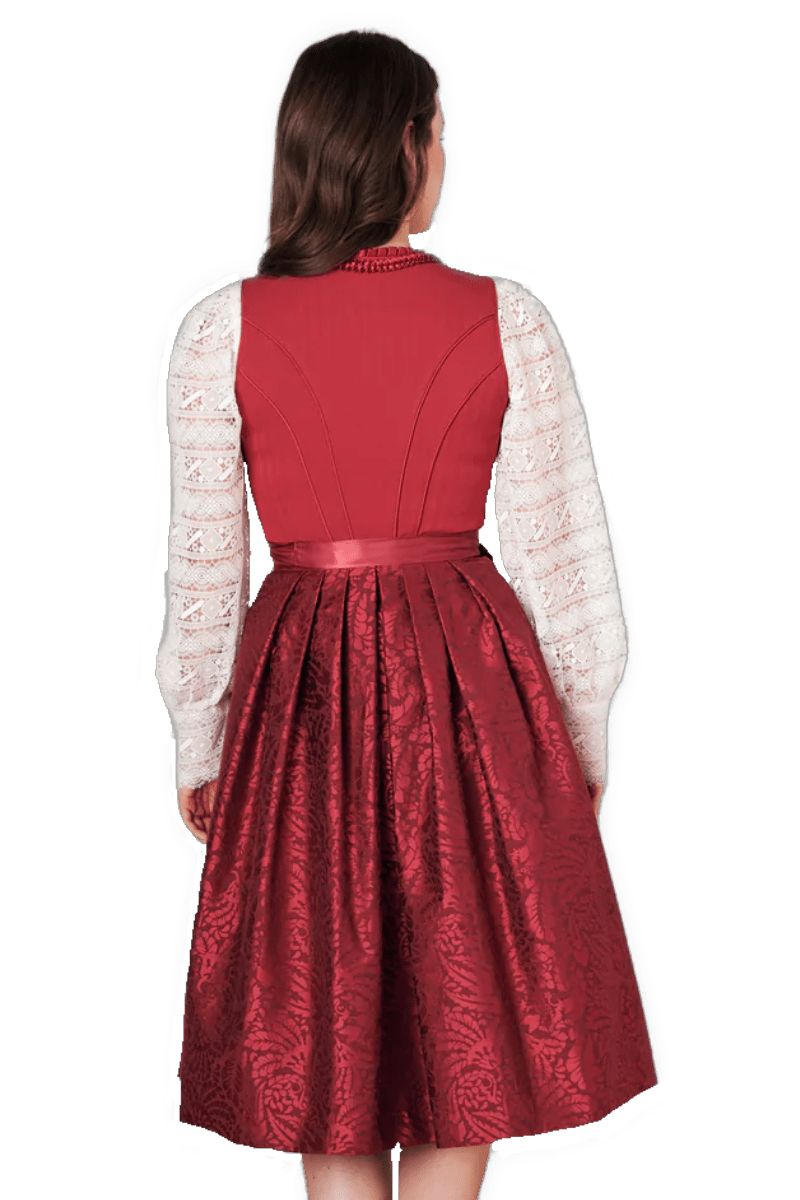 Dirndl Krüger Collections, Shiloh, 70 cm, rot mit Charivari Dirndl Krüger
