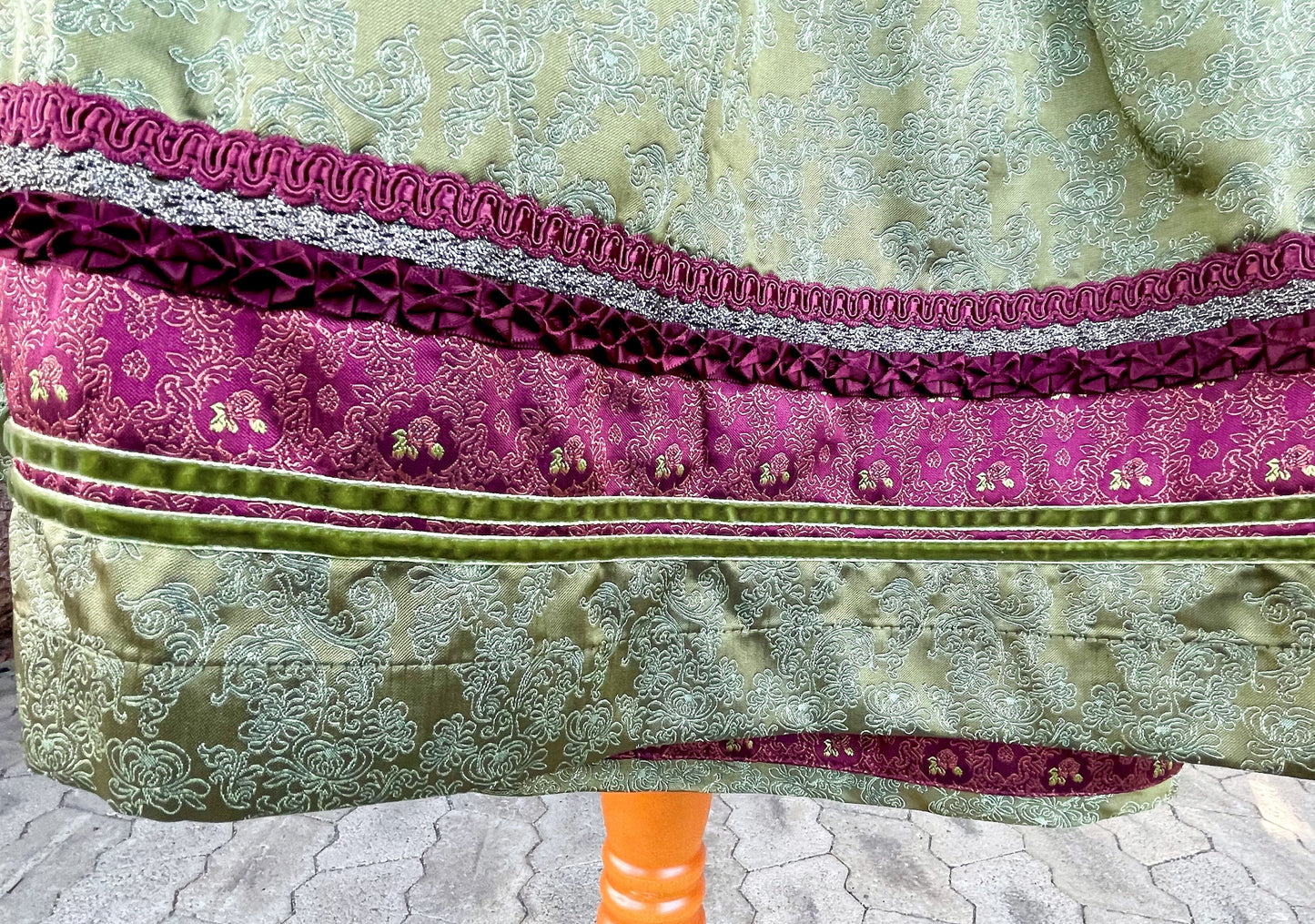 Dirndl Krüger Madl, Helmina, Midi 60 cm, Rost, Grün, Gr. 42 Dirndl Krüger