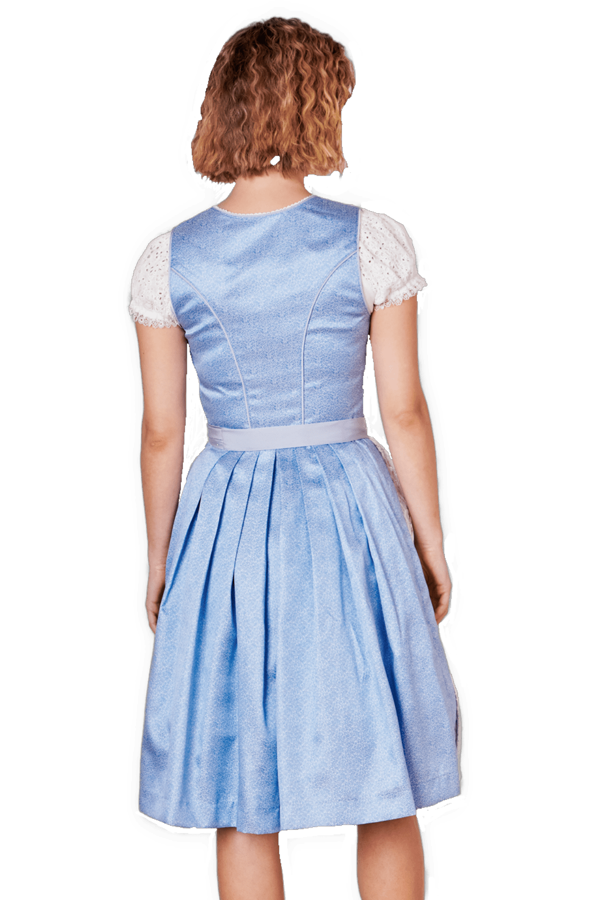 Dirndl Krüger Madl, Shania, blau weiß, 60 cm, Midi Dirndl Krüger