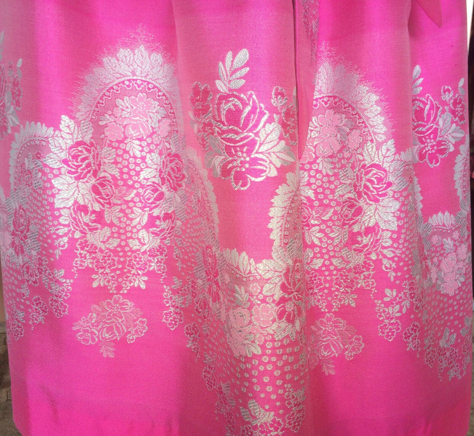 Dirndl Krüger Manufaktur, Maxi 85 cm, blau, pink, Gr. 34 Dirndl Krüger