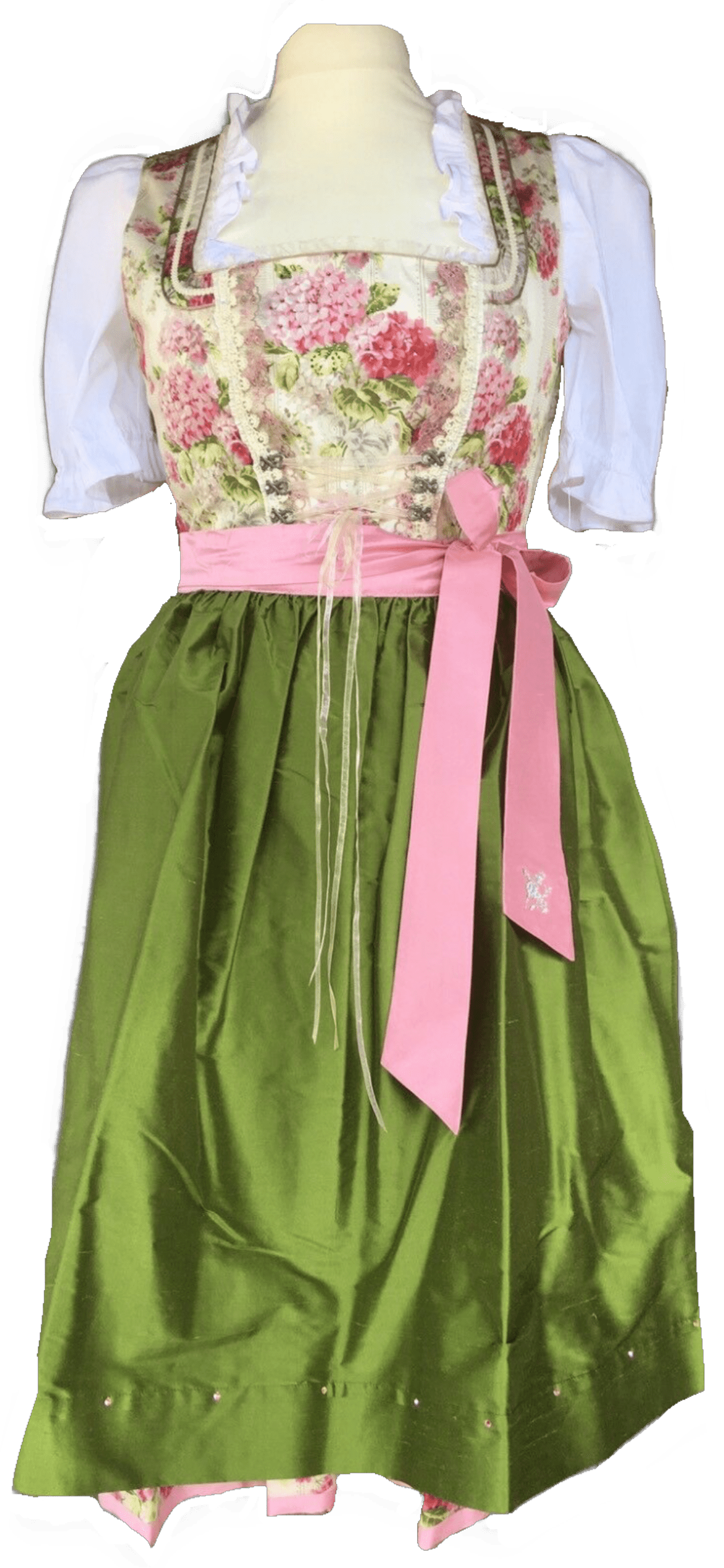 Dirndl Sportalm, Urfahr, rosa, geblümt, Midi 70 cm Dirndl Sportalm