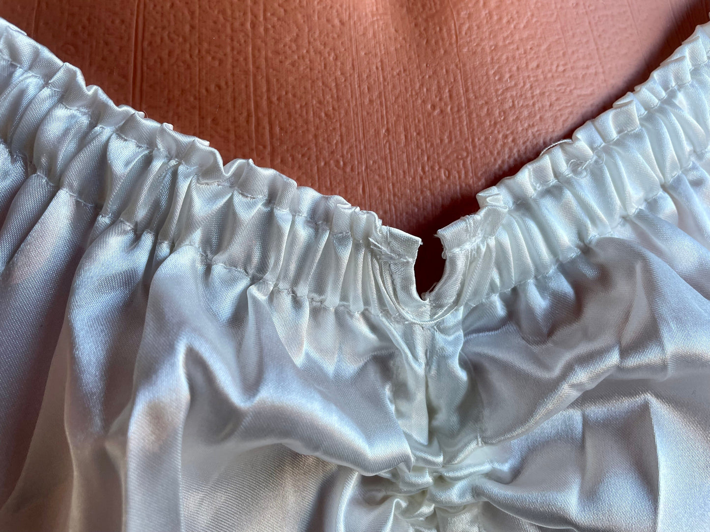 Dirndlbluse Fuchs, ecru, Satin, Carmen, Spitze, Zugband Dirndlblusen Fuchs