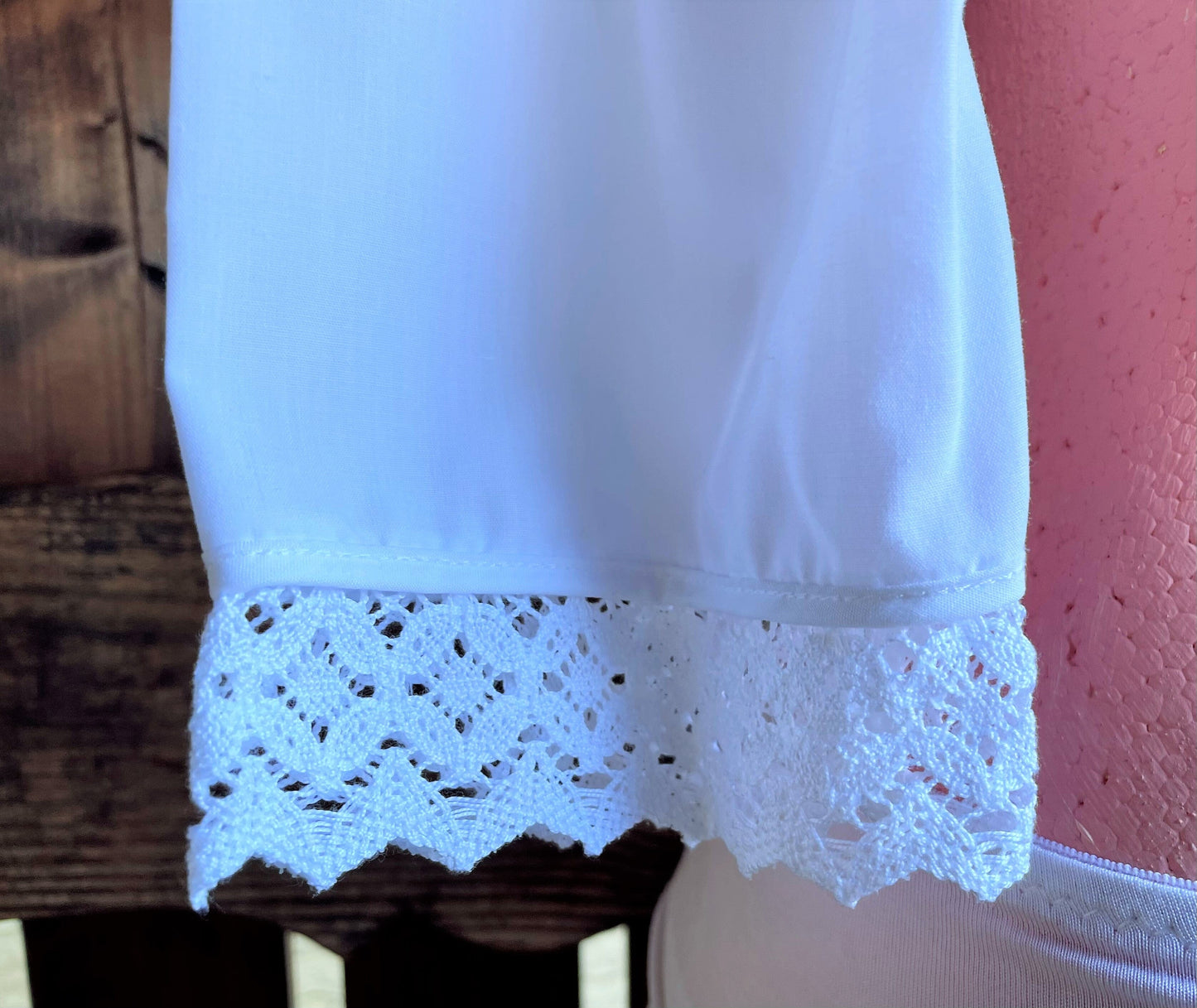 Dirndlbluse Fuchs, weiß, Zugband, Spitze, 3/4 Arm Dirndlblusen Fuchs