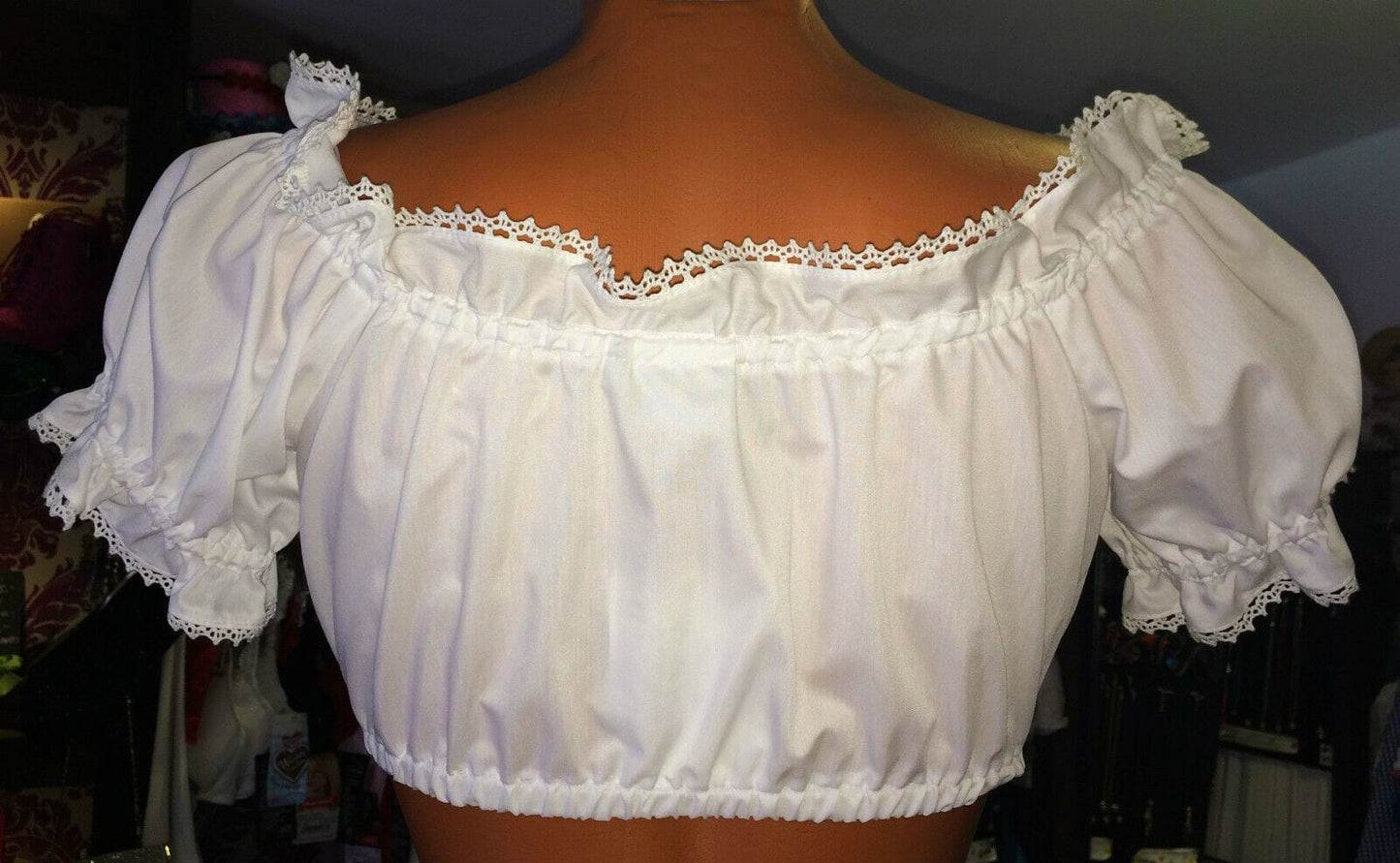 Dirndlbluse, Hess, weiß, Carmenbluse Gr. 36 Dirndlblusen Hess