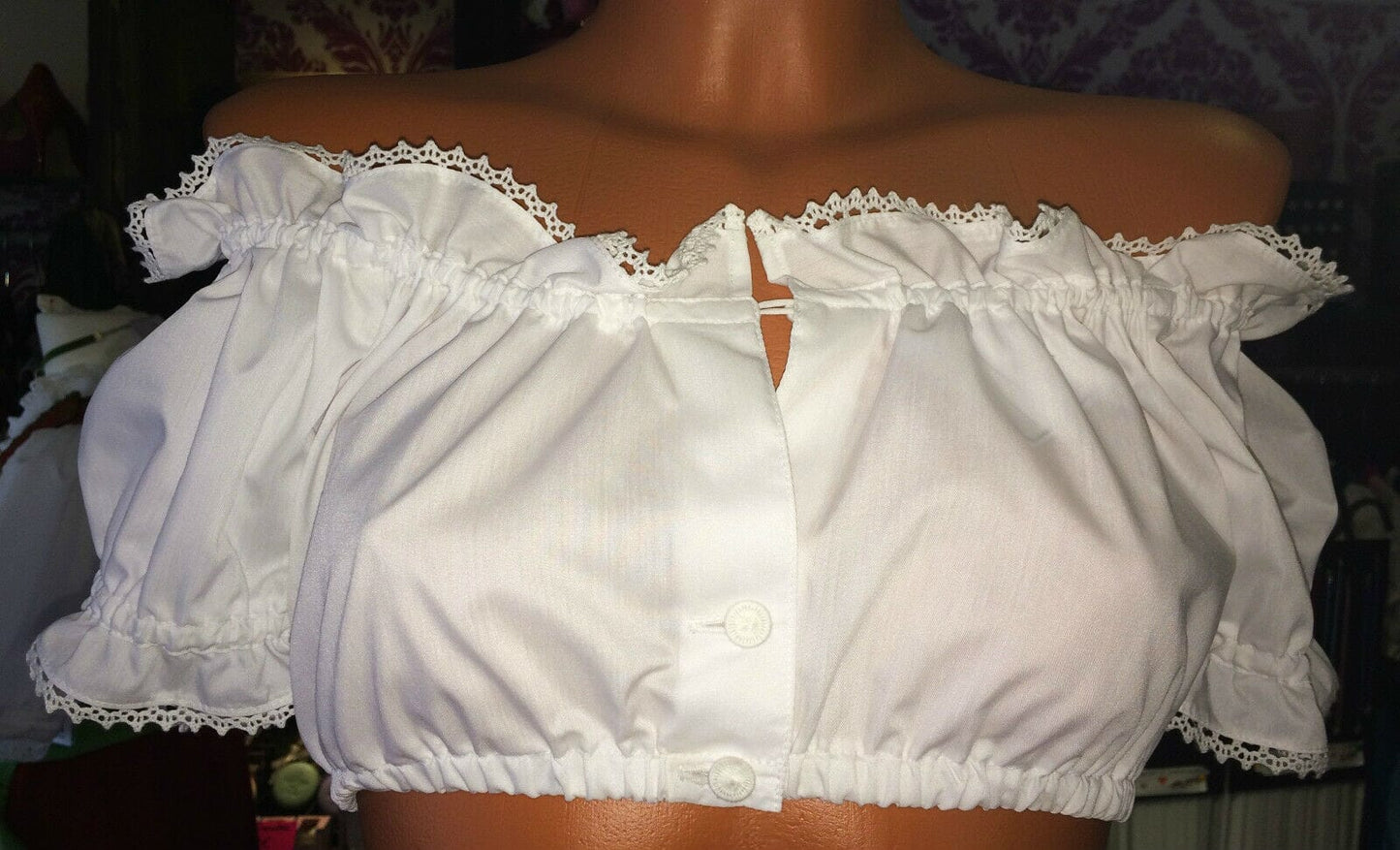 Dirndlbluse, Hess, weiß, Carmenbluse Gr. 36 Dirndlblusen Hess