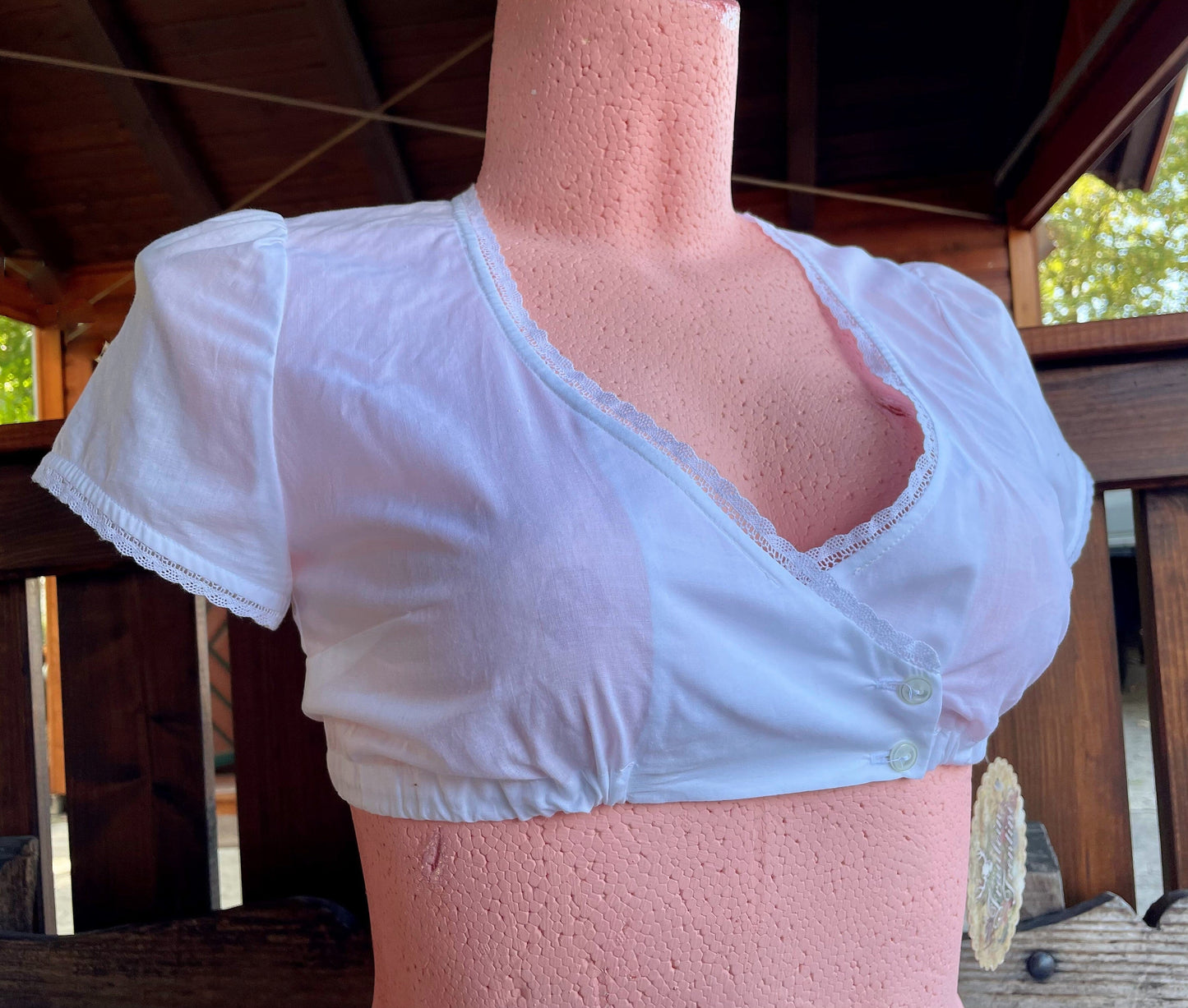 Dirndlbluse Julia Trentini, Elise, weiß, Knöpfe Dirndlblusen Julia Trentini