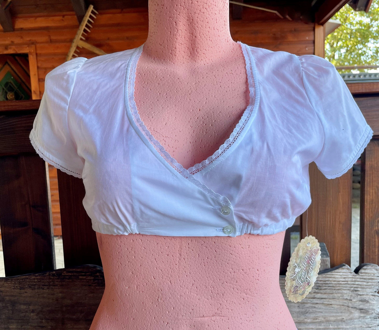 Dirndlbluse Julia Trentini, Elise, weiß, Knöpfe Dirndlblusen Julia Trentini
