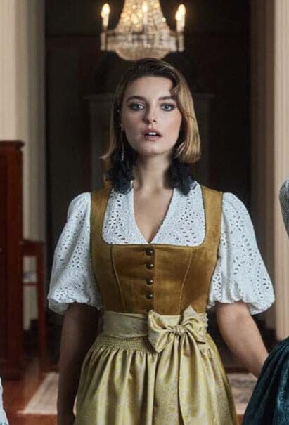 Dirndlbluse Krüger, Aleyna, halbarm, Puffärmel Dirndlblusen Krüger