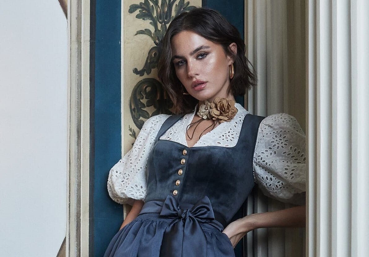 Dirndlbluse Krüger, Aleyna, halbarm, Puffärmel Dirndlblusen Krüger