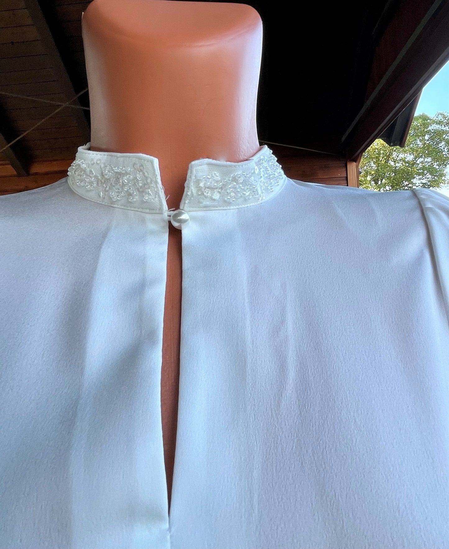Dirndlbluse Krüger Collection, Anthea, hochgeschlossen, 3/4 Arm, ecru Dirndlblusen Krüger