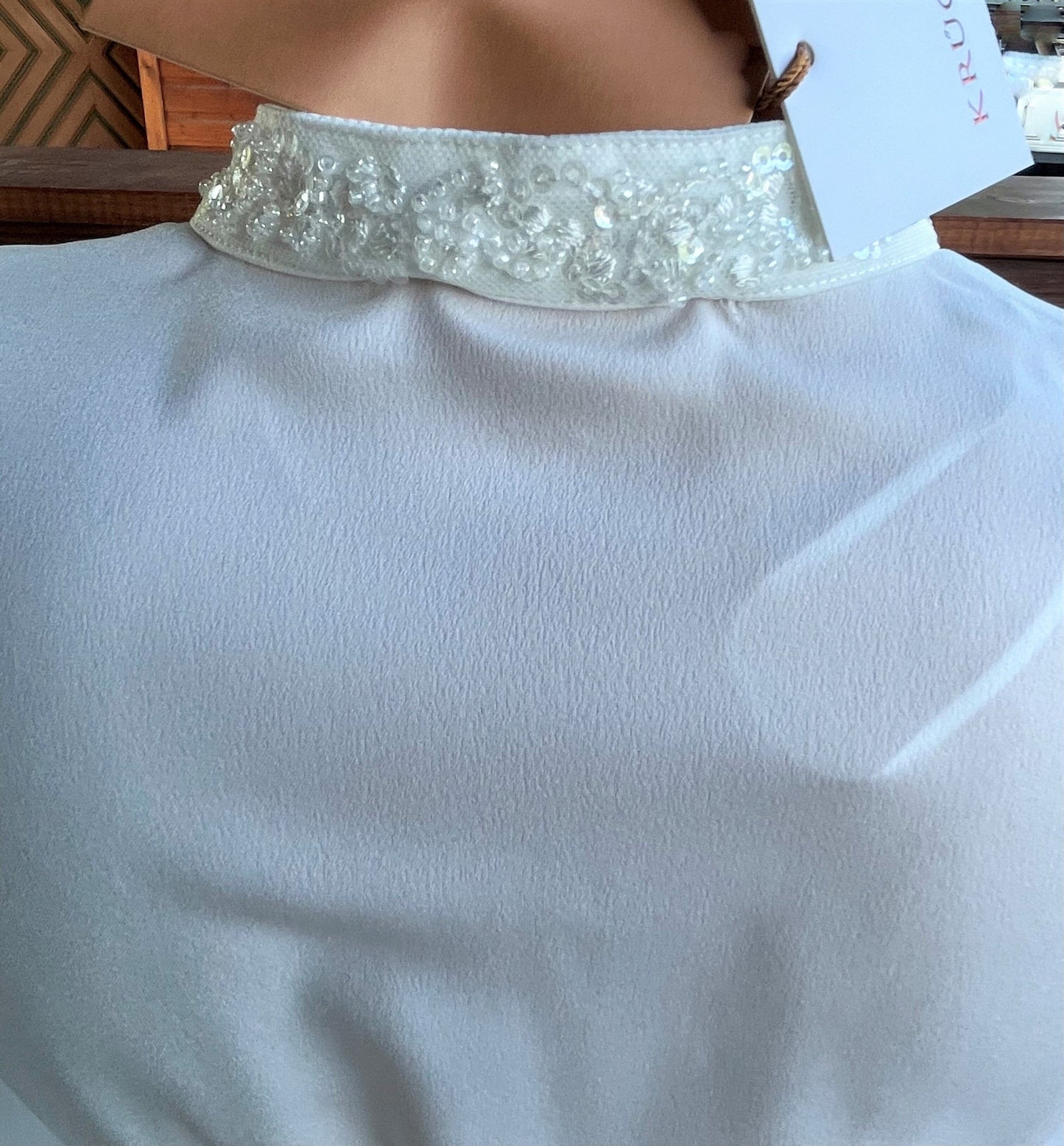Dirndlbluse Krüger Collection, Anthea, hochgeschlossen, 3/4 Arm, ecru Dirndlblusen Krüger