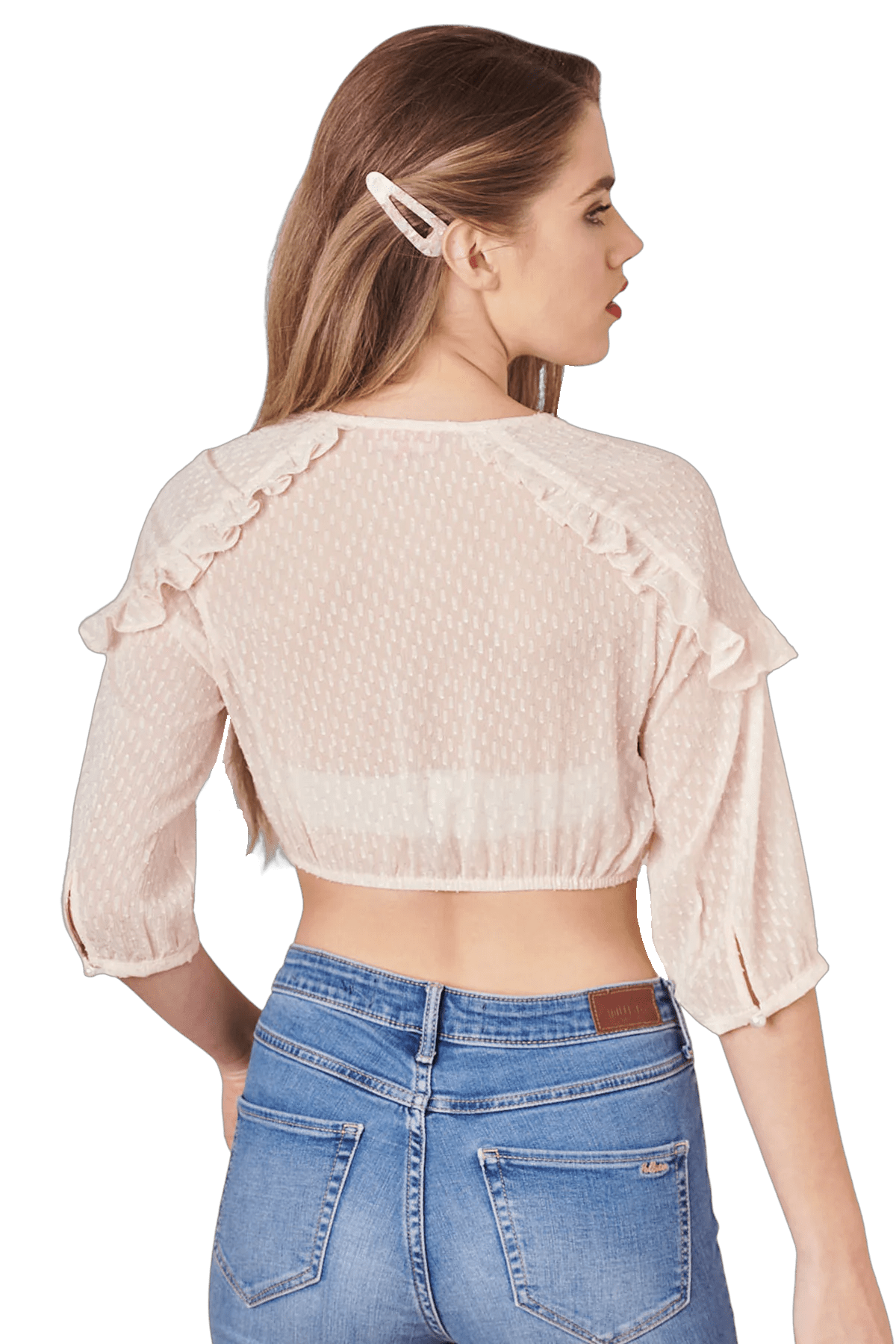 Dirndlbluse Krüger Collection, Darlin, hochgeschlossen, 3/4 Arm, rosa Dirndlblusen Krüger