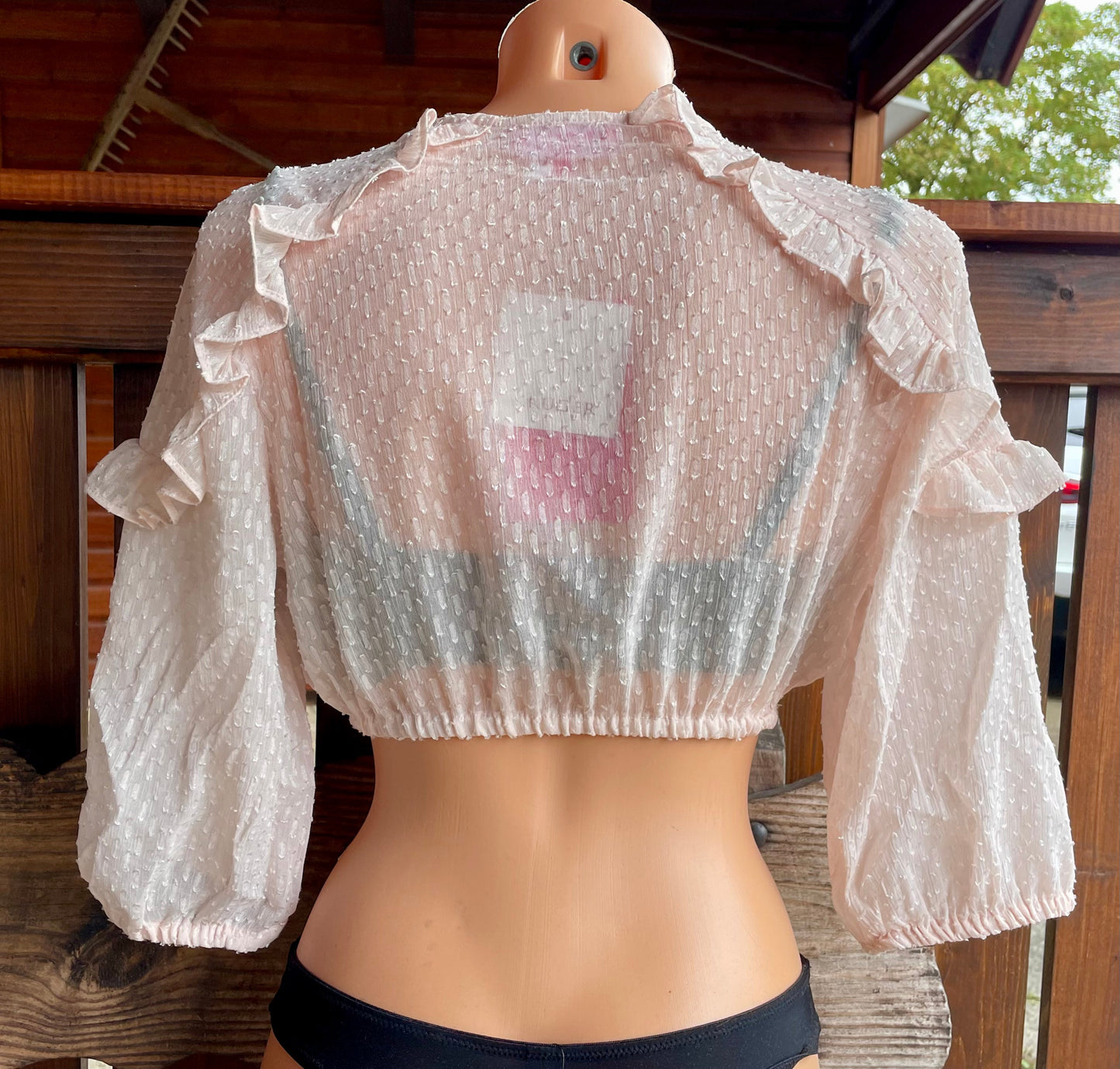 Dirndlbluse Krüger Collection, Darlin, hochgeschlossen, 3/4 Arm, rosa Dirndlblusen Krüger