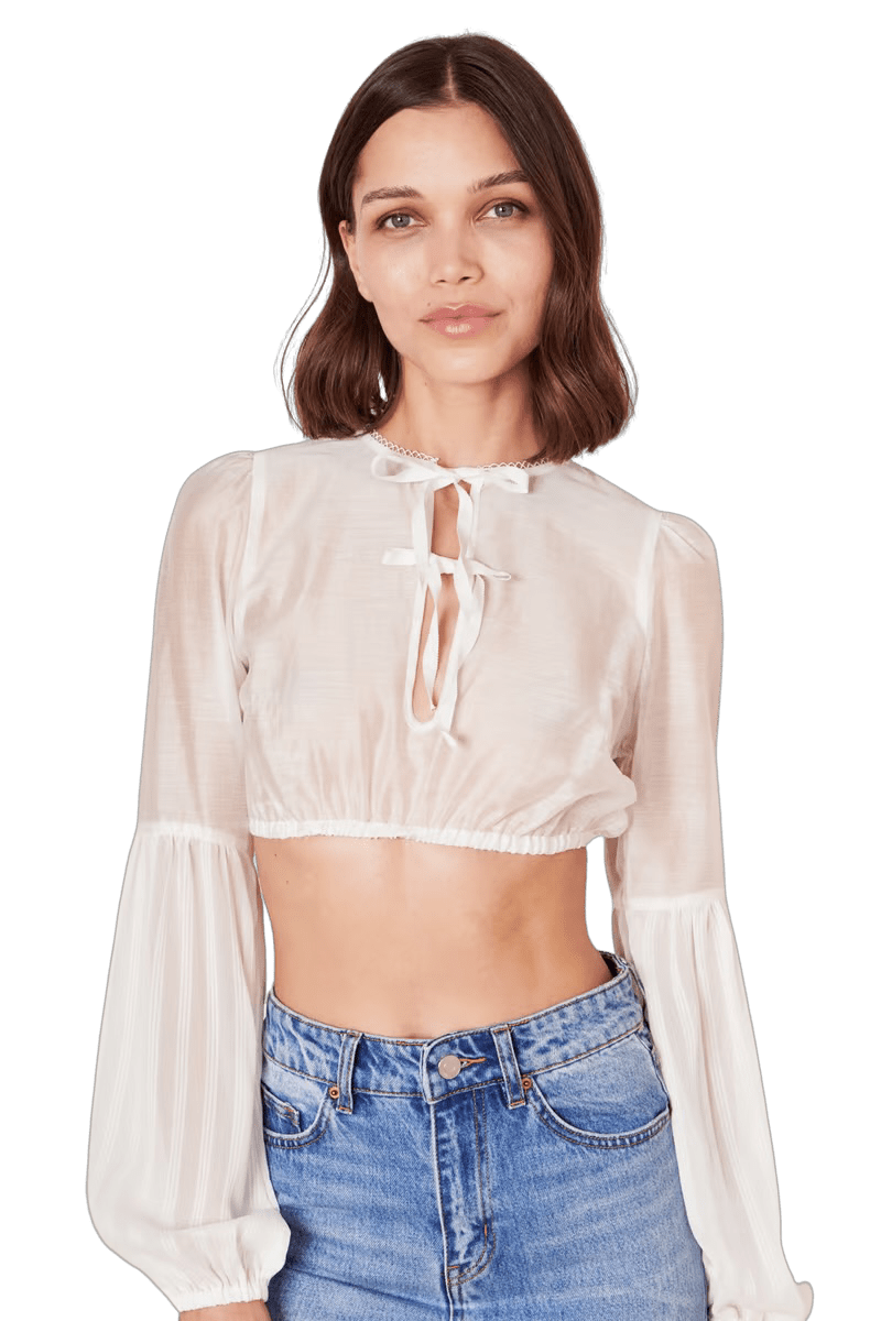 Dirndlbluse Krüger Collection, Dilara, hochgeschlossen, langarm, ecru Dirndlblusen Krüger
