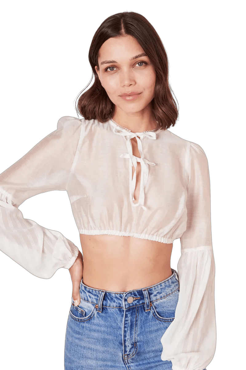 Dirndlbluse Krüger Collection, Dilara, hochgeschlossen, langarm, ecru Dirndlblusen Krüger