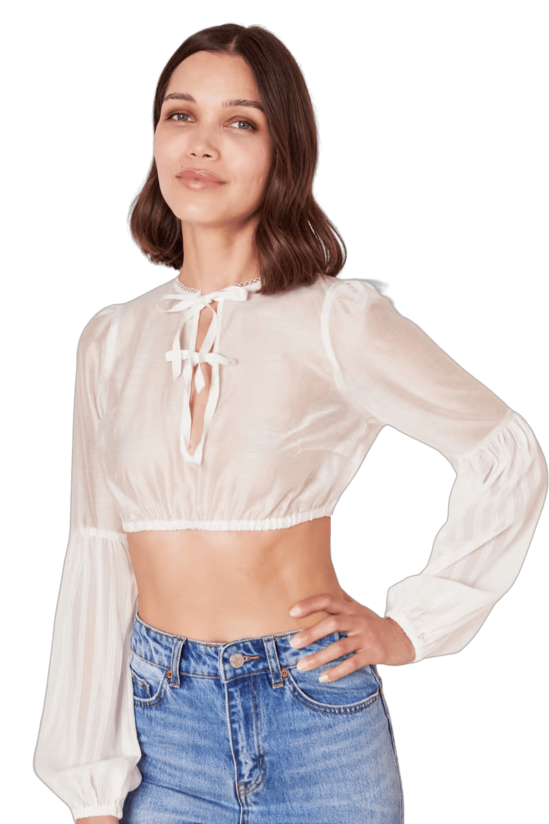 Dirndlbluse Krüger Collection, Dilara, hochgeschlossen, langarm, ecru Dirndlblusen Krüger