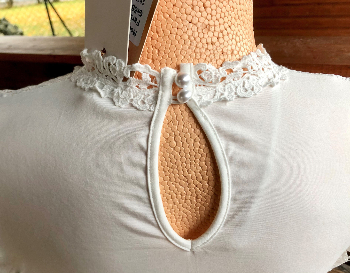 Dirndlbluse Krüger Collection, Julie, Spitze, langarm, ecru Dirndlblusen Krüger