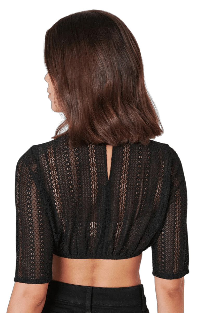 Dirndlbluse Krüger Collection, Klea, hochgeschlossen, schwarz Dirndlblusen Krüger