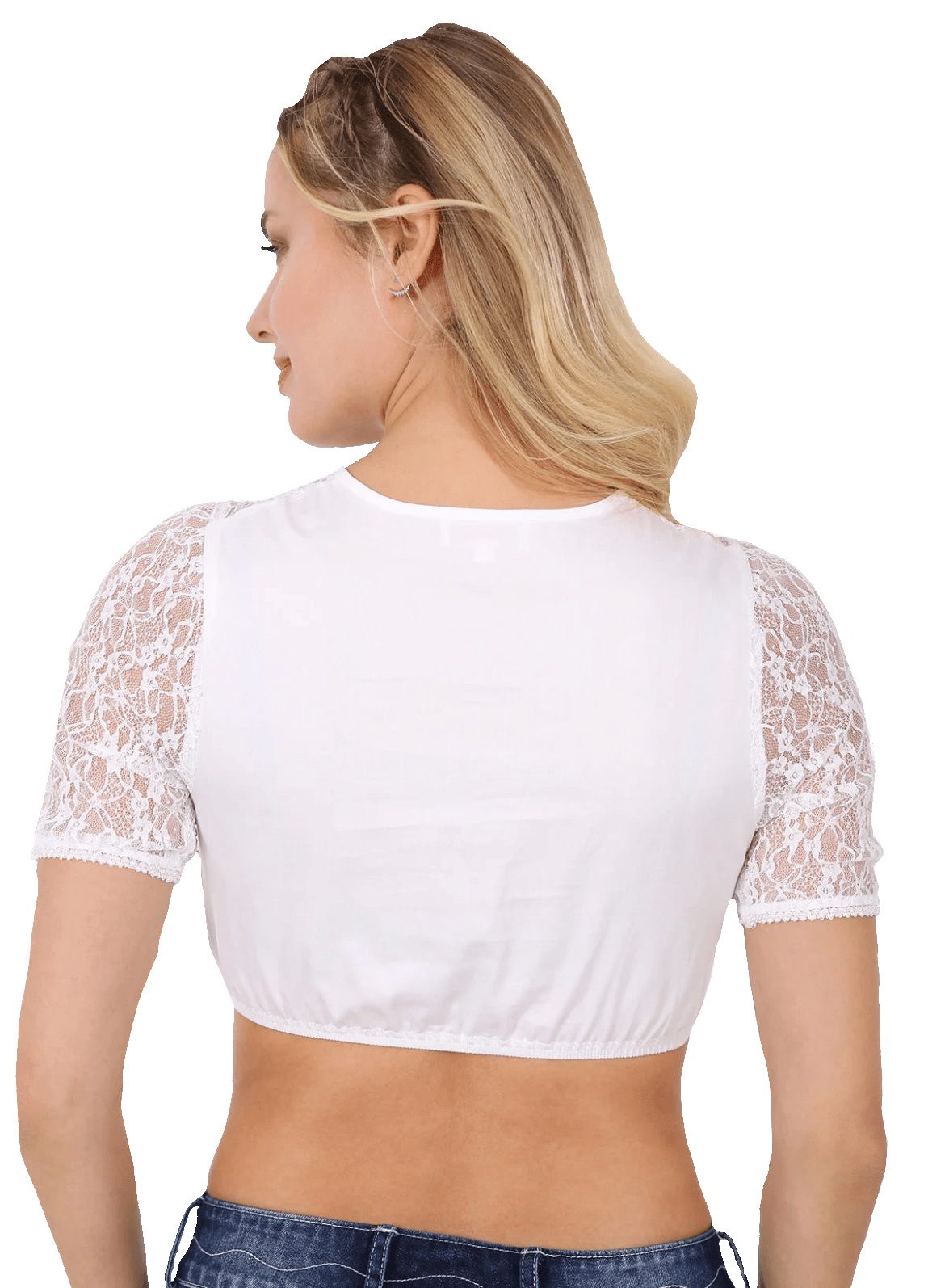 Dirndlbluse Krüger Collections, Hanna, ecru, kurzarm Dirndlblusen Krüger