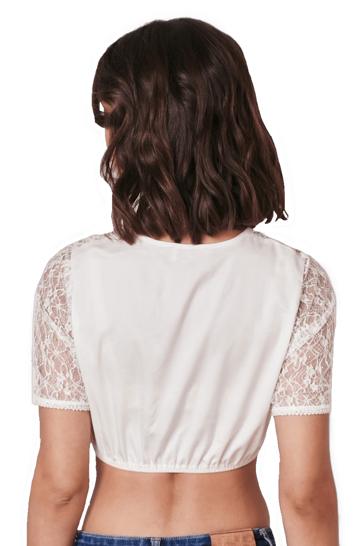 Dirndlbluse Krüger Collections, Hanna, ecru, kurzarm Dirndlblusen Krüger