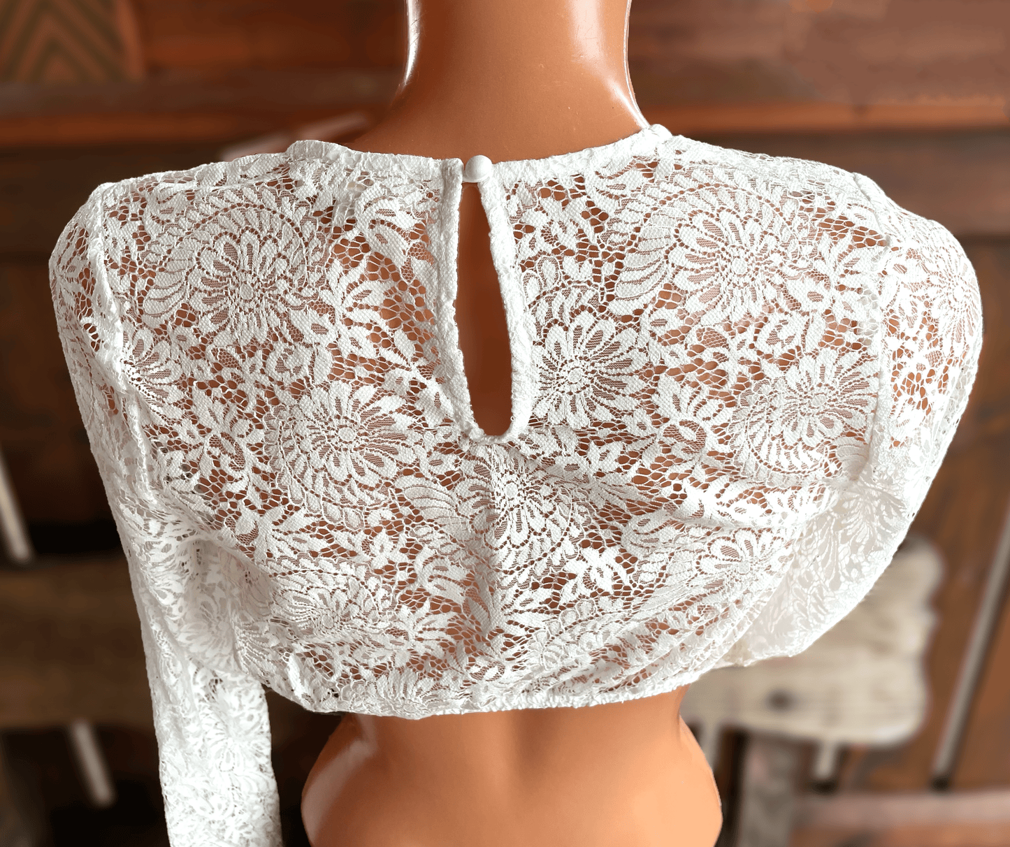Dirndlbluse Krüger Collections, hochgeschlossen, langarm, Raffaella, ecru Dirndlblusen Krüger